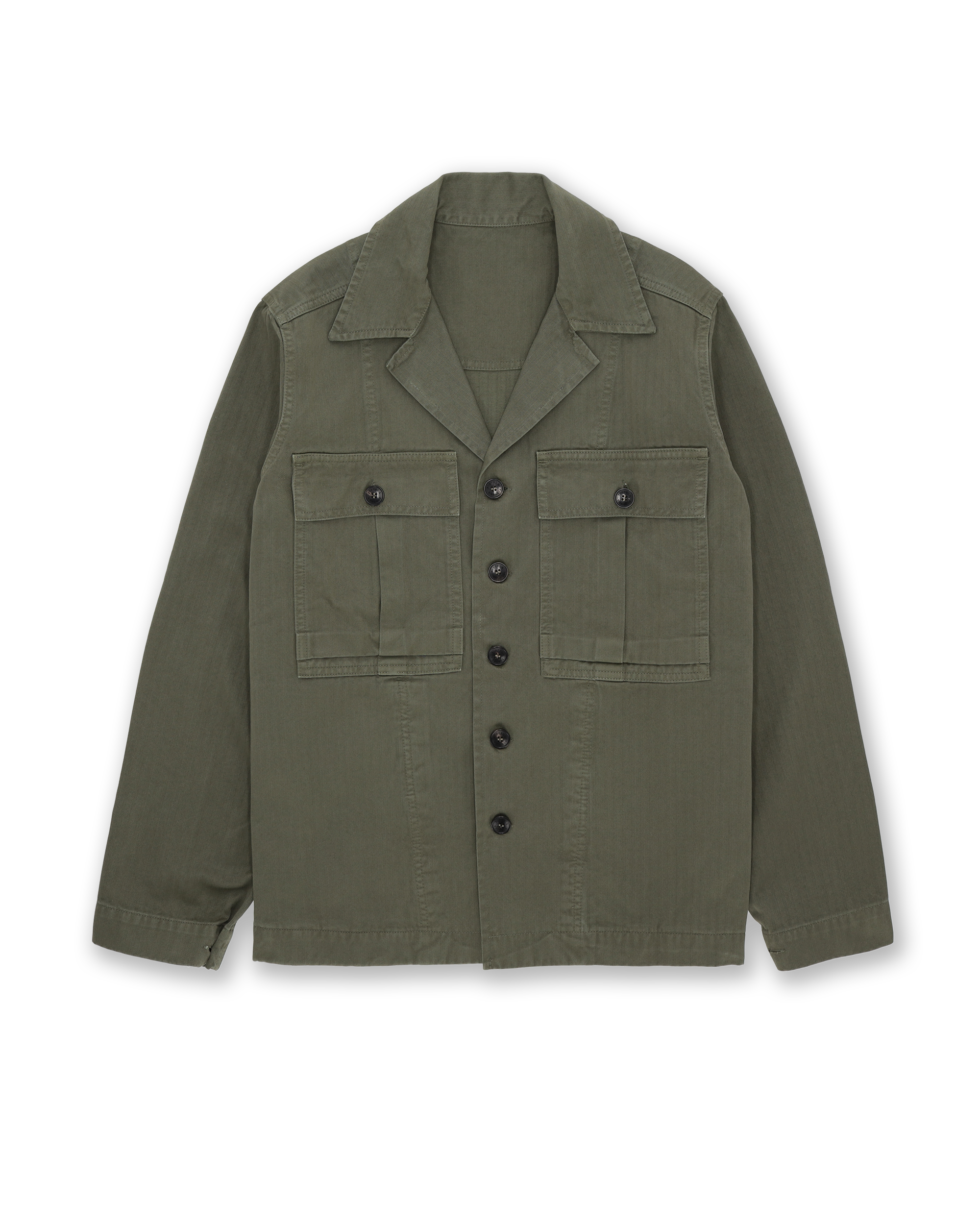 Solomon Overshirt In Herringbone Di Cotone