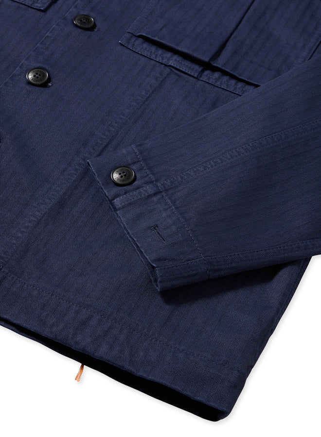 Solomon Overshirt In Herringbone Di Cotone