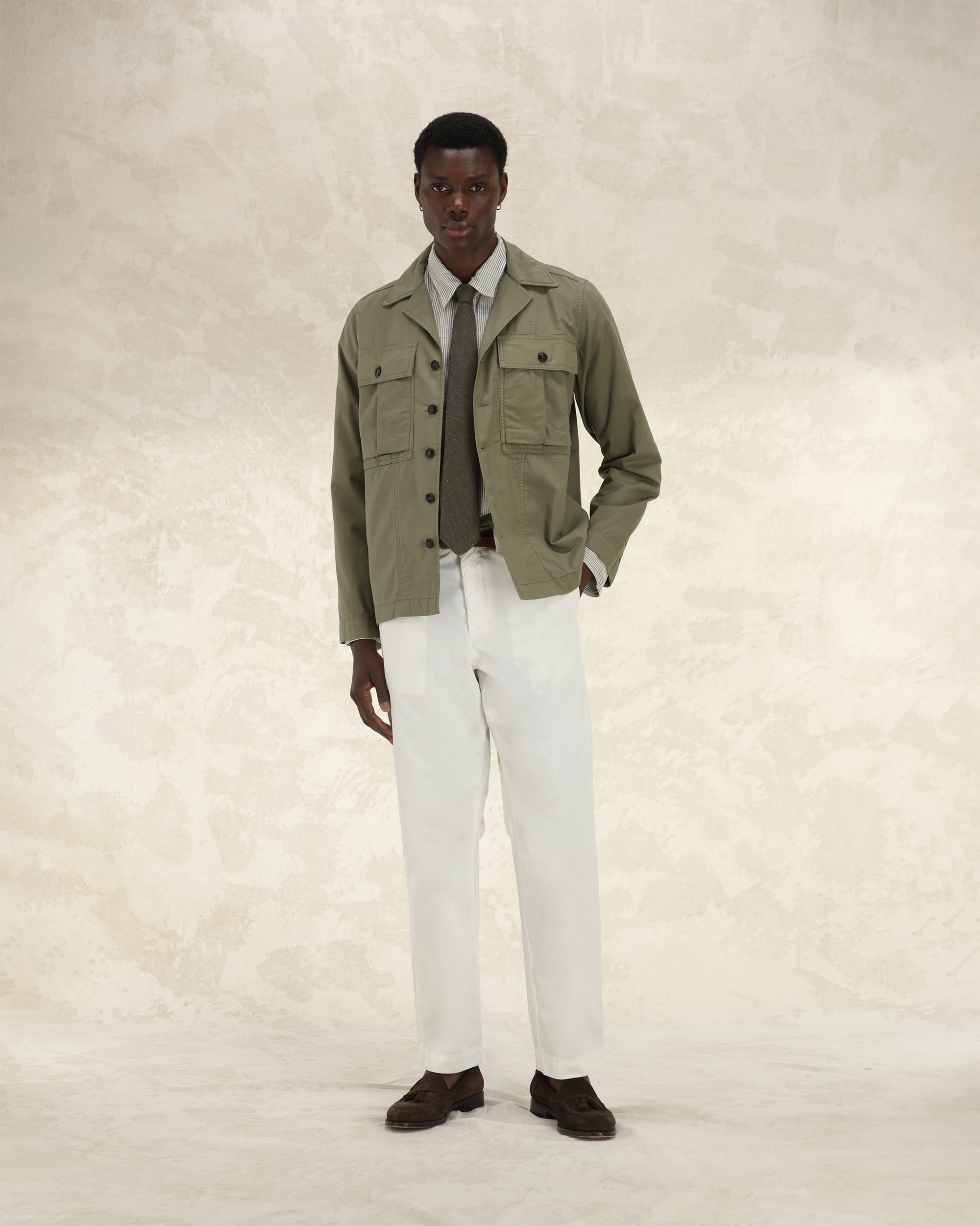 Solomon Overshirt In Twill Di Cotone