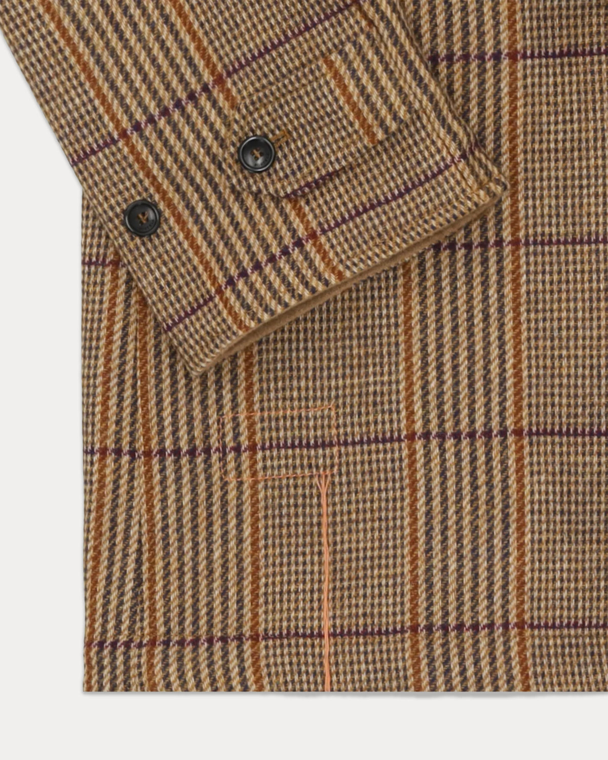 Stanford Cappotto Monopetto Reversibile in Lana Check
