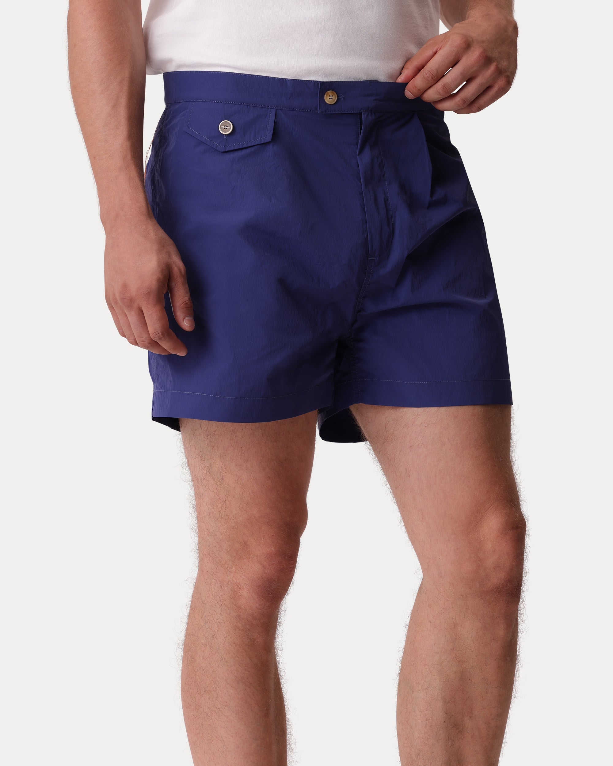 Stefano Nylon Suit with Darts and Pocket