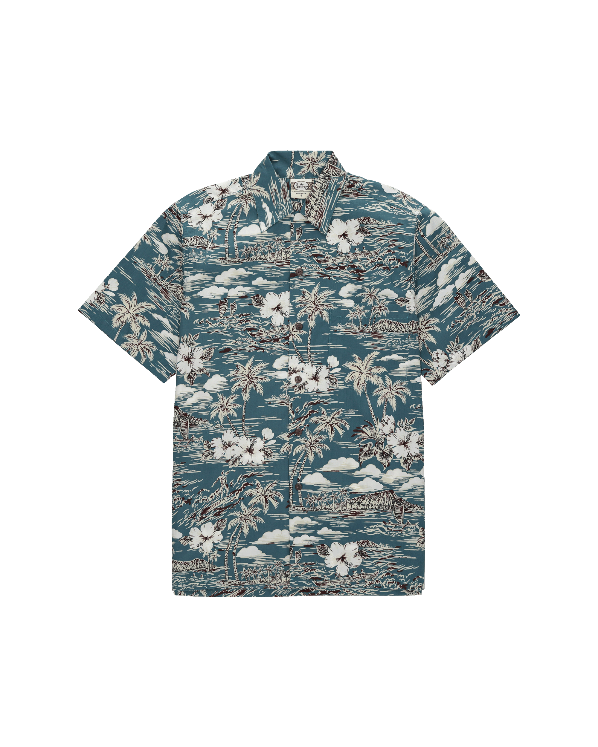 Surfer Shirt Vintage Camp Collar / Old School Loose Fit