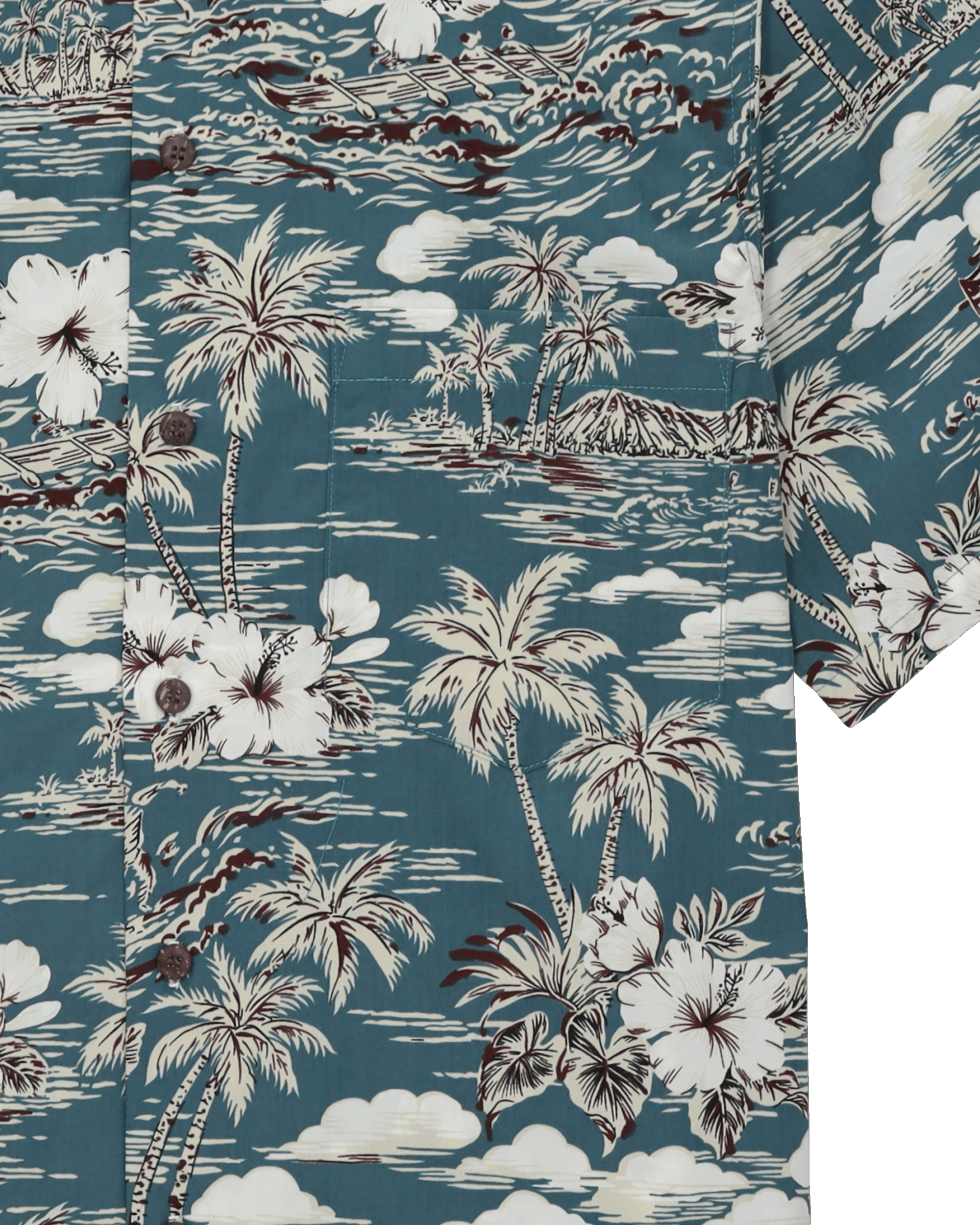 Surfer Shirt Vintage Camp Collar / Old School Loose Fit