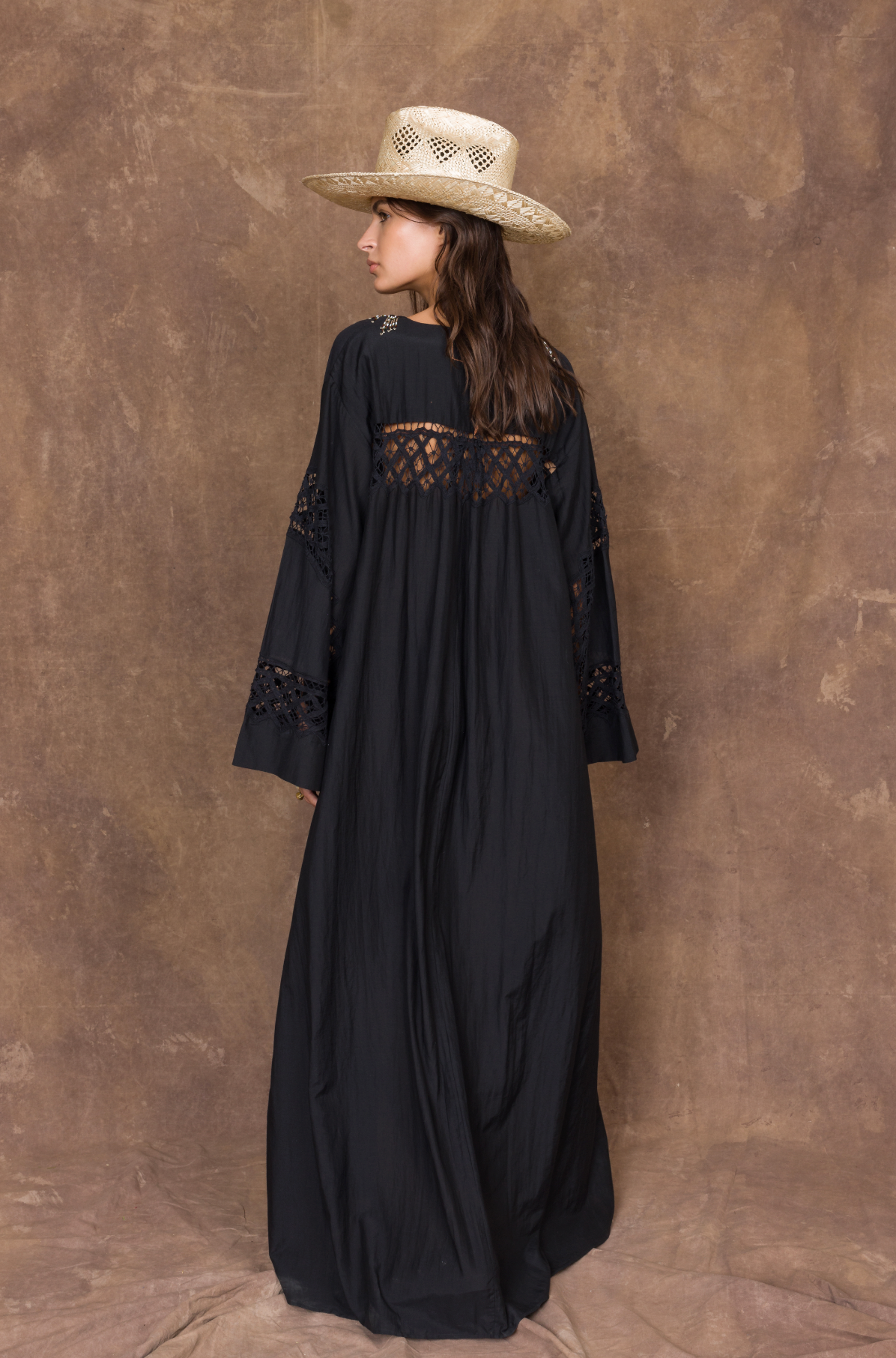 Alice Abito in Mussola di Cotone e Seta Ricamato