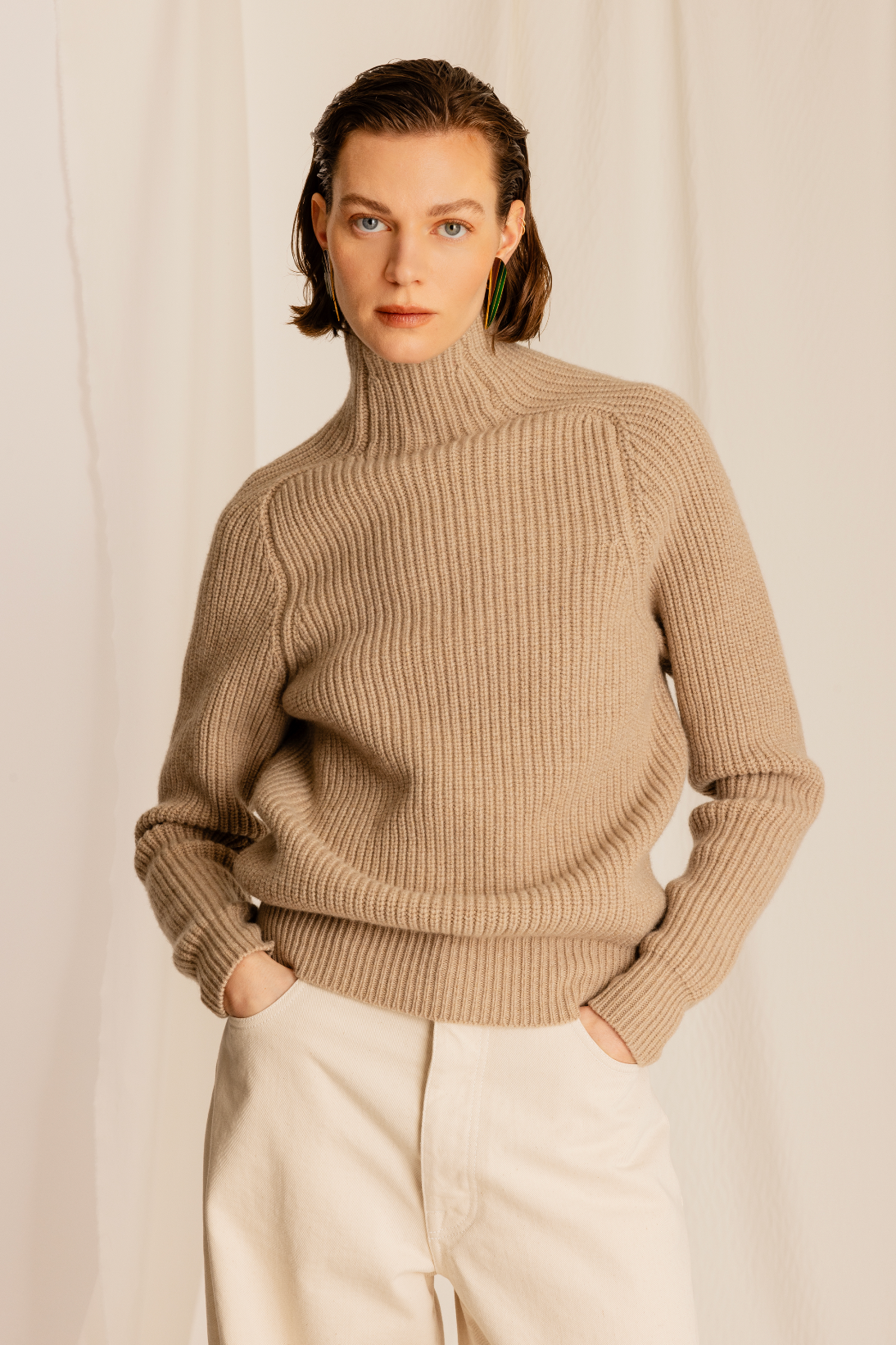 Leona Maglione Collo Alto Lana e Cashmere