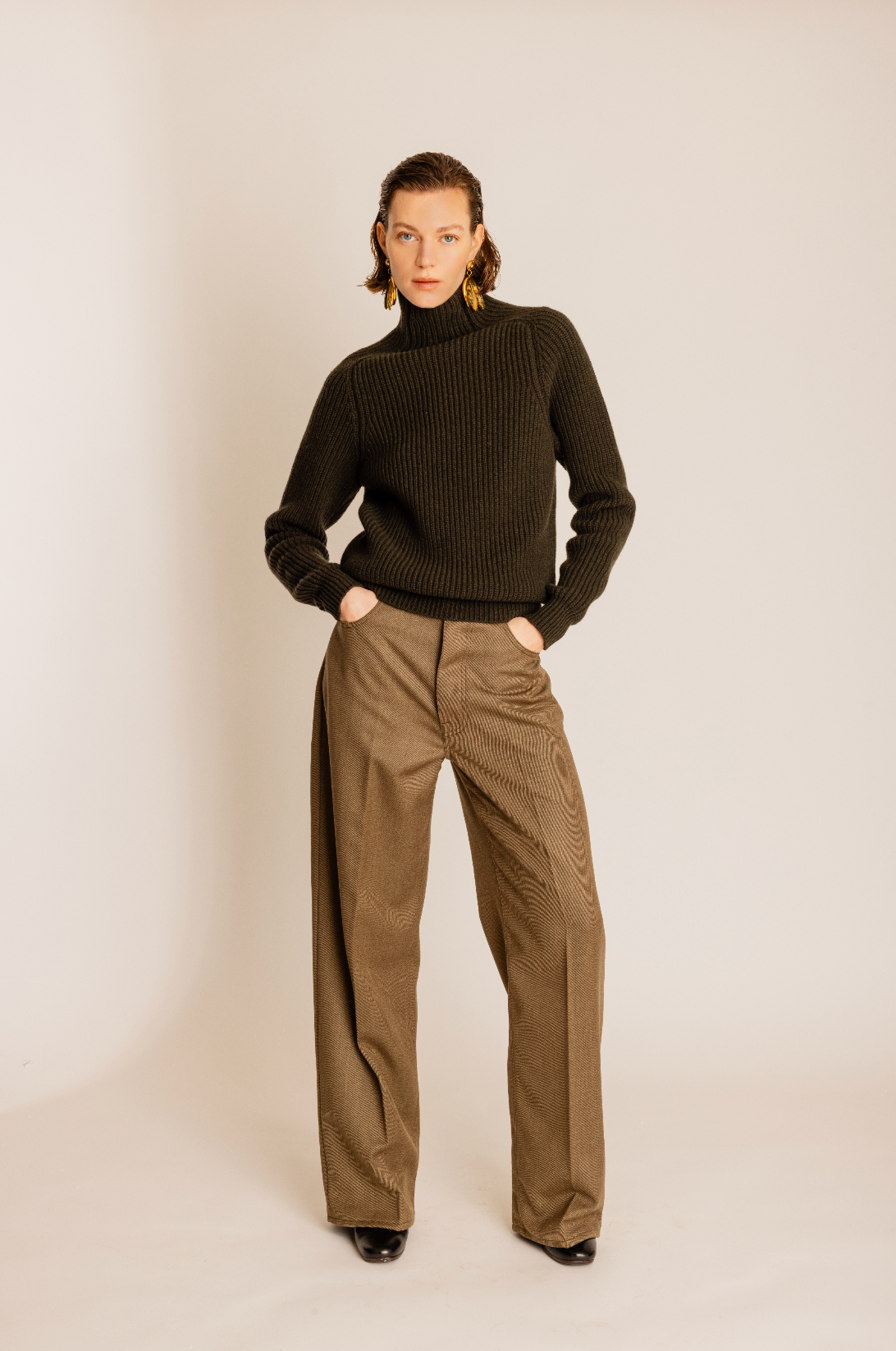 Leona Maglione Collo Alto Lana e Cashmere