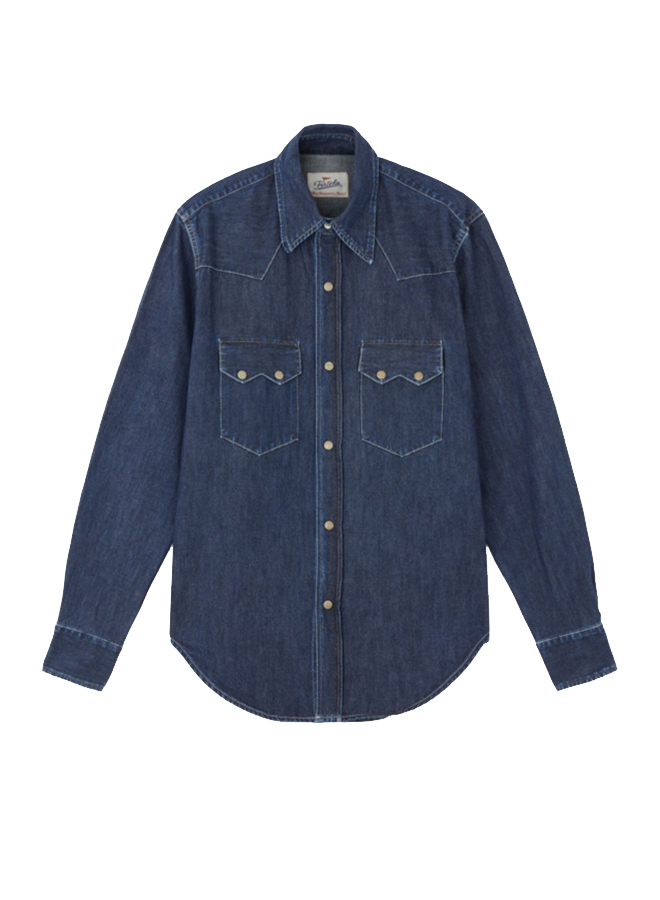Elpaso Camicia Texana In Denim Stone Wash