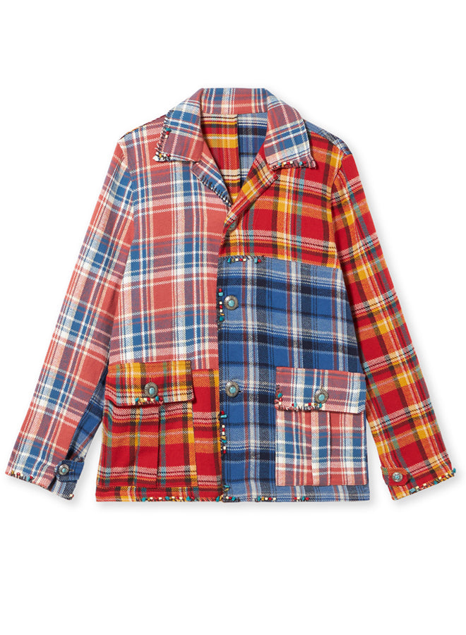 Alicia Camicia Patchwork In Cotone A Quadri