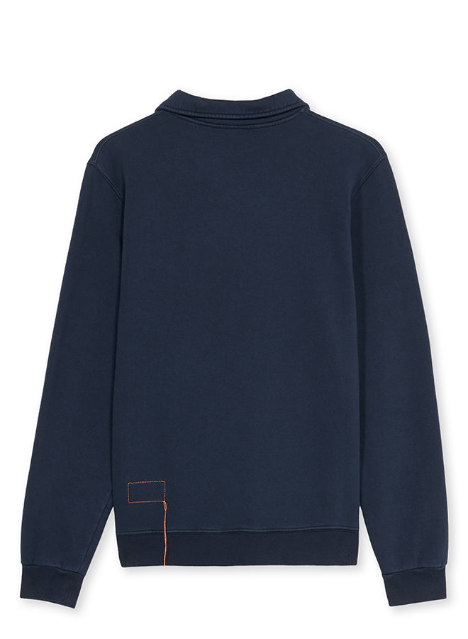 Yale Felpa In Cotone Felpato Con Colletto E Zip