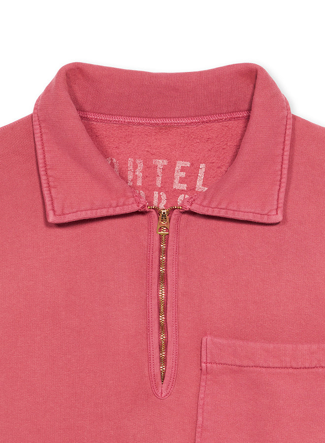 Yale Felpa In Cotone Felpato Con Colletto E Zip