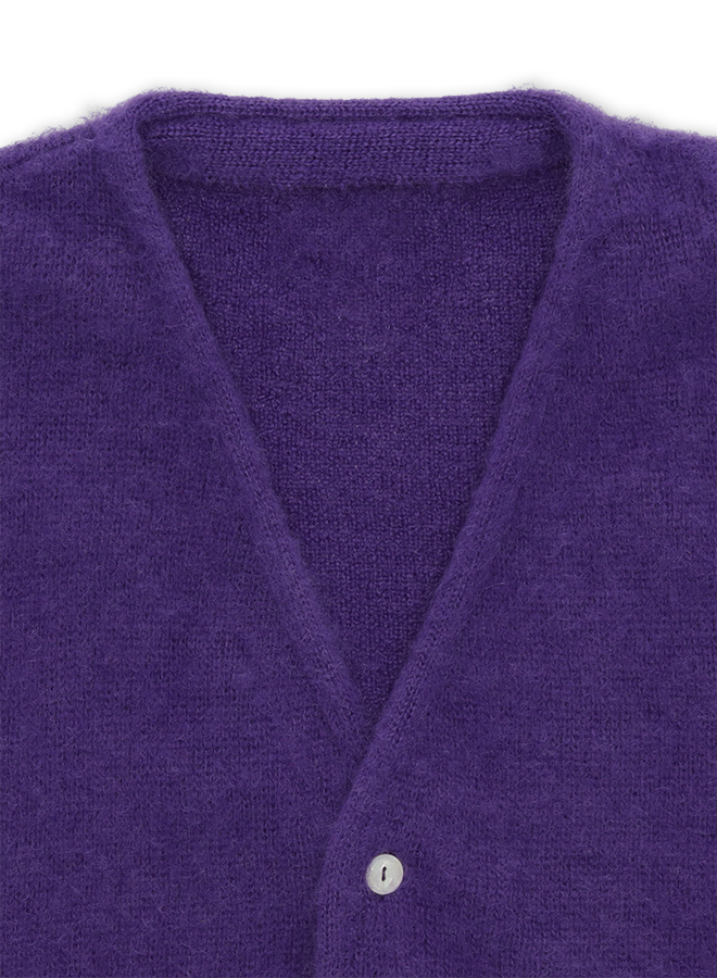 Teddy Cardigan Con Tasche Patch