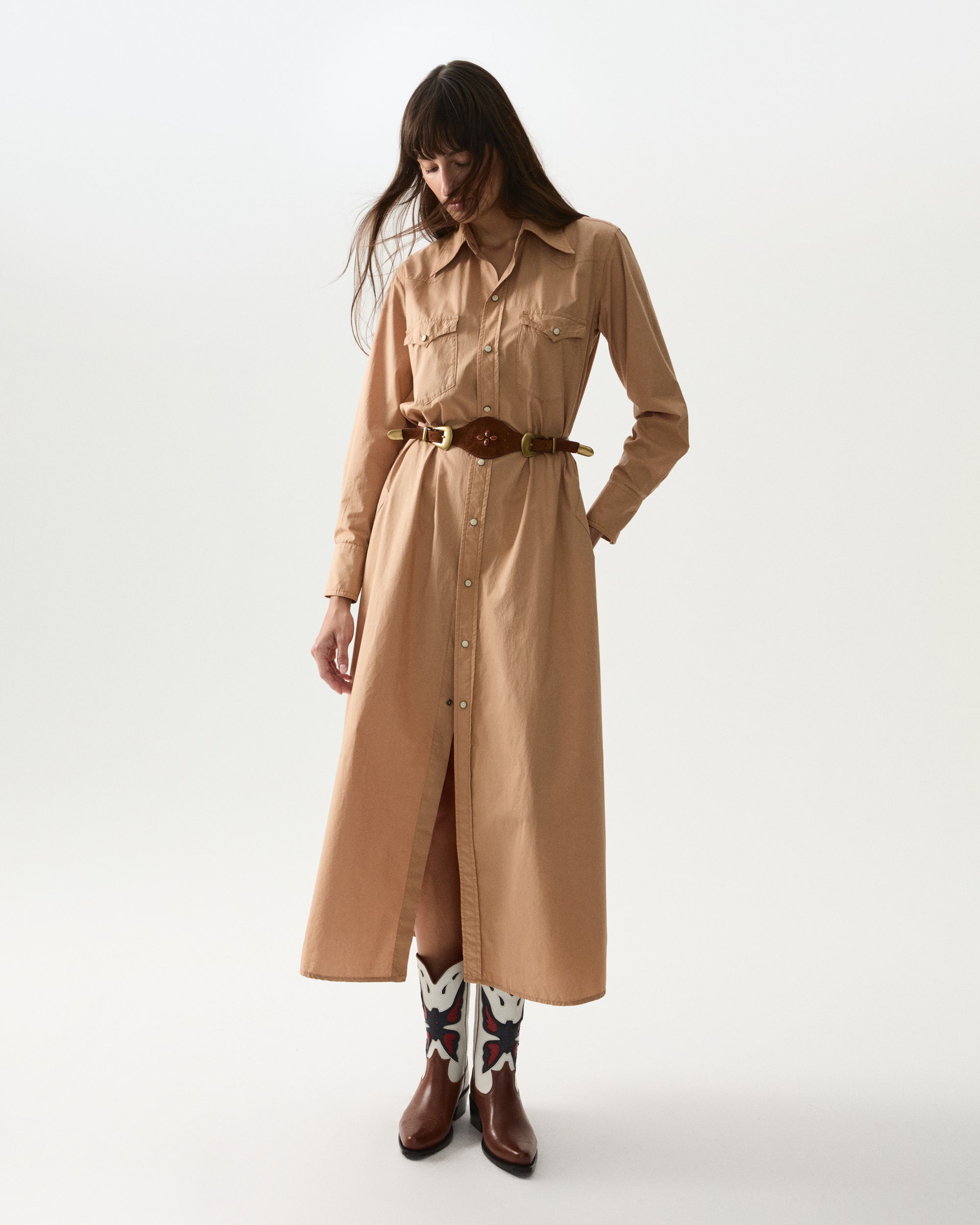 Temple bi-leather Busthier Belt