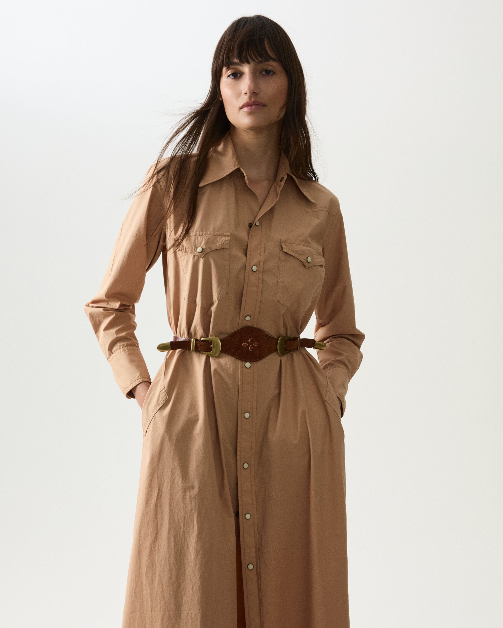 Temple bi-leather Busthier Belt