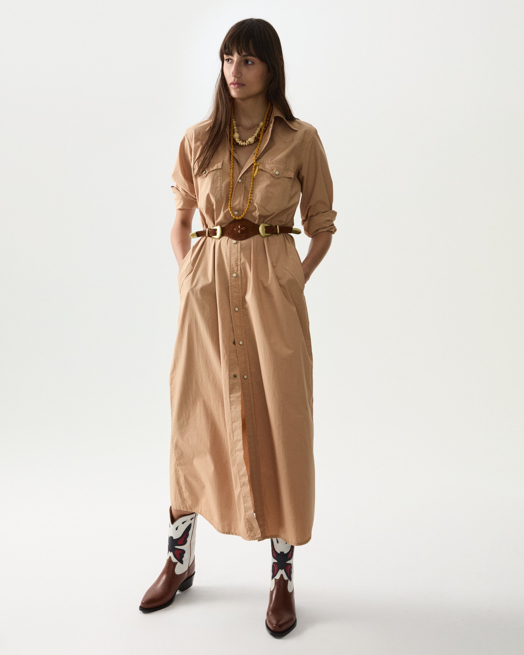 Temple bi-leather Busthier Belt