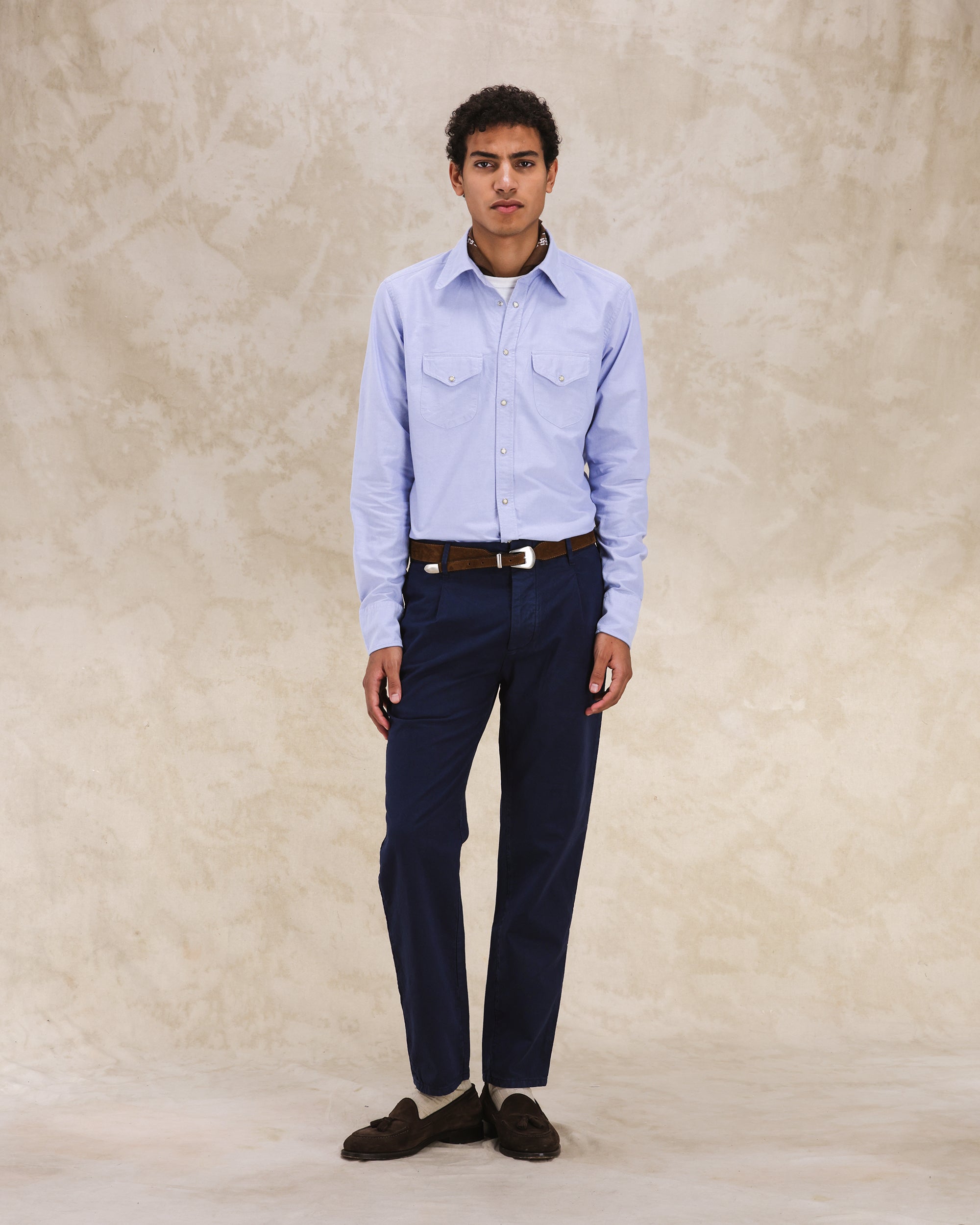 Tex Camicia Texana in Cotone Oxford