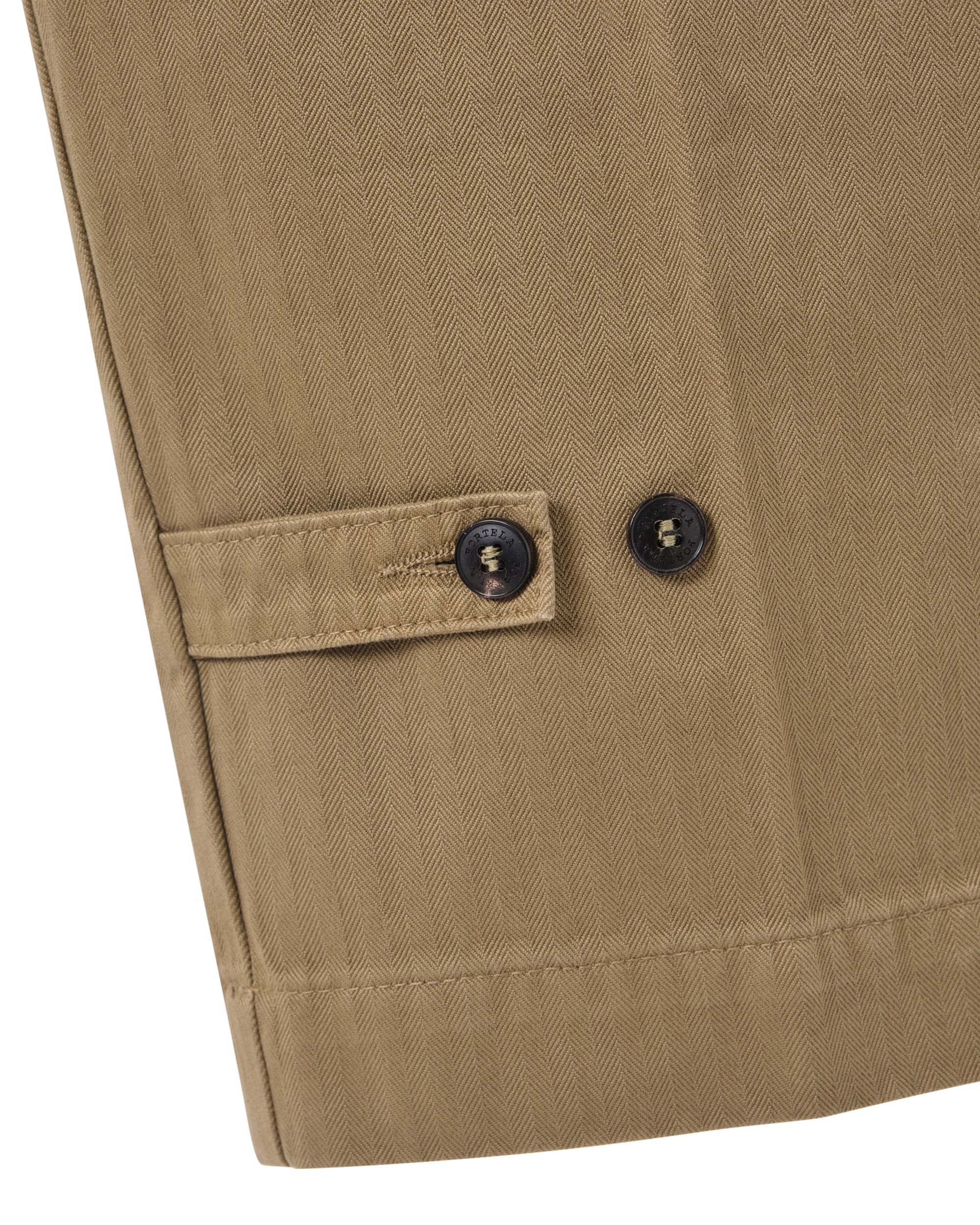 Thomas Herringbone Cotton Trousers