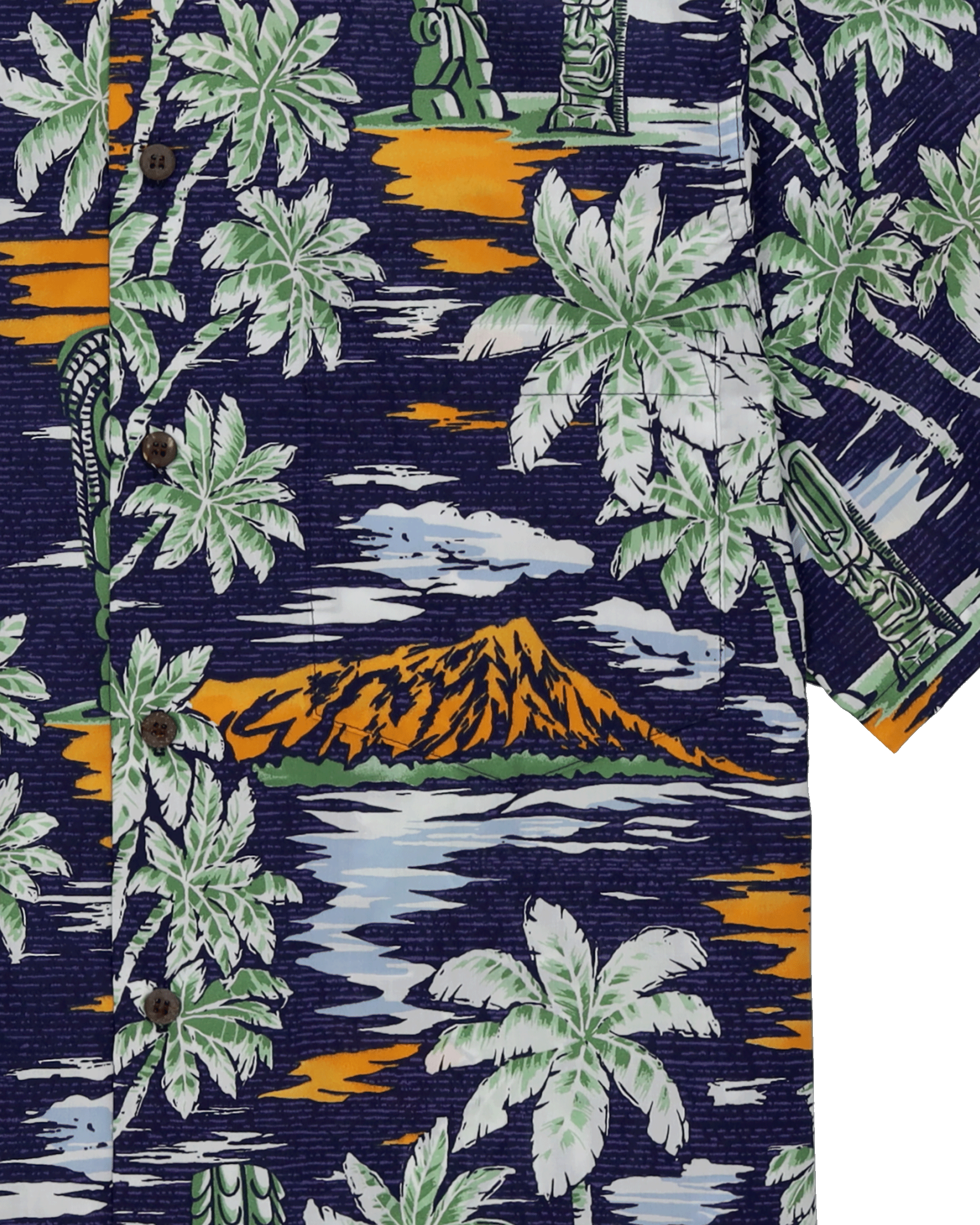 Tikisunset Shirt Vintage Camp Collar / Old School Loose Fit