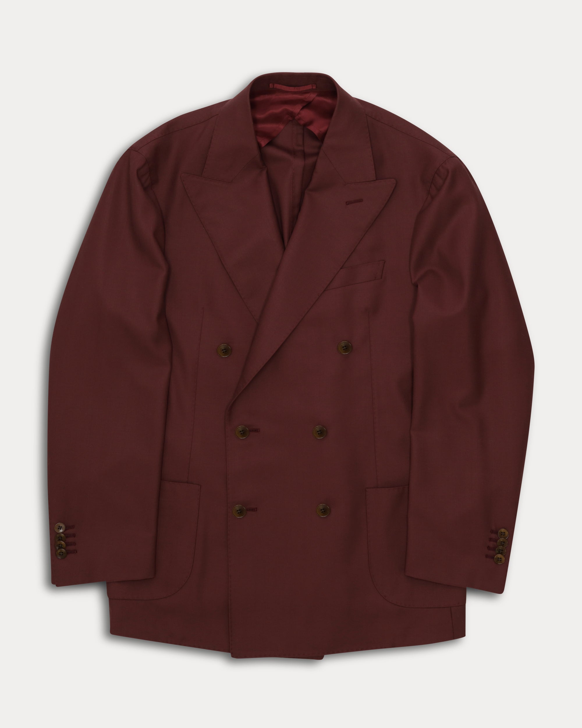 Totò Double-Breasted Suit in Fresco Wool