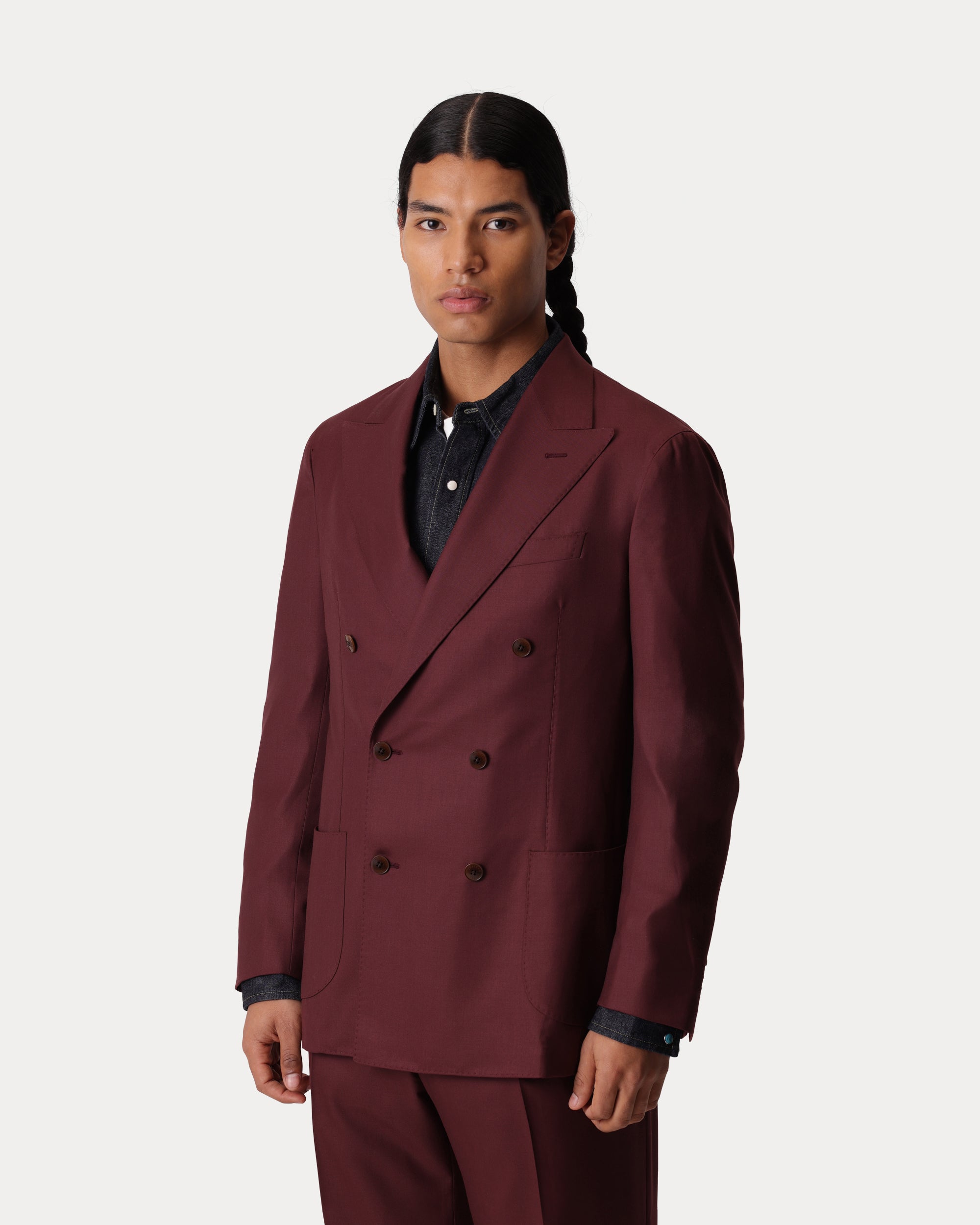 Totò Abito Doppio Petto in Fresco Lana