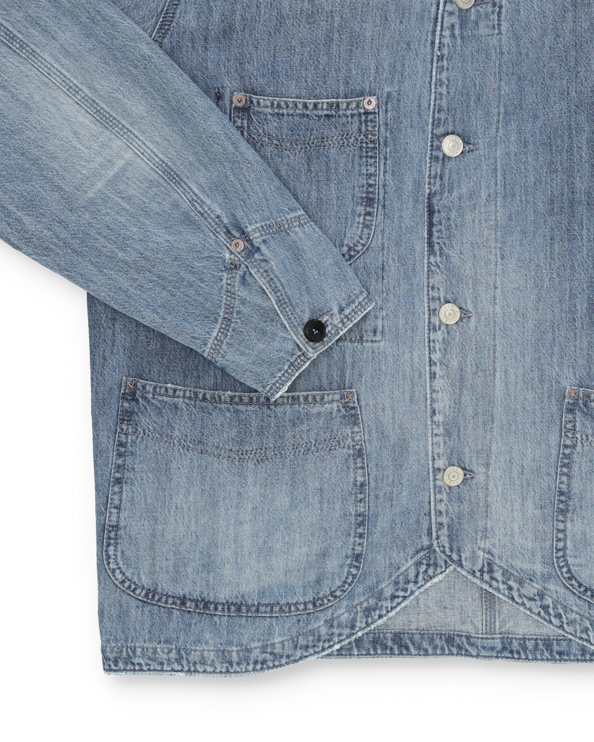 Trading Giacca In Denim Bleach Wash