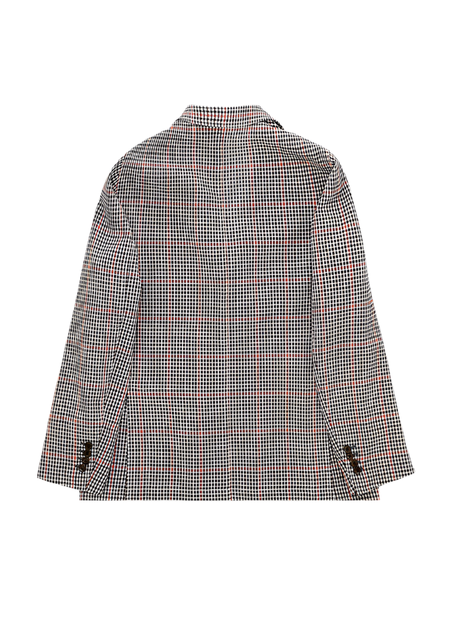 Travel Giacca Classica In Fresco Lana A Quadri