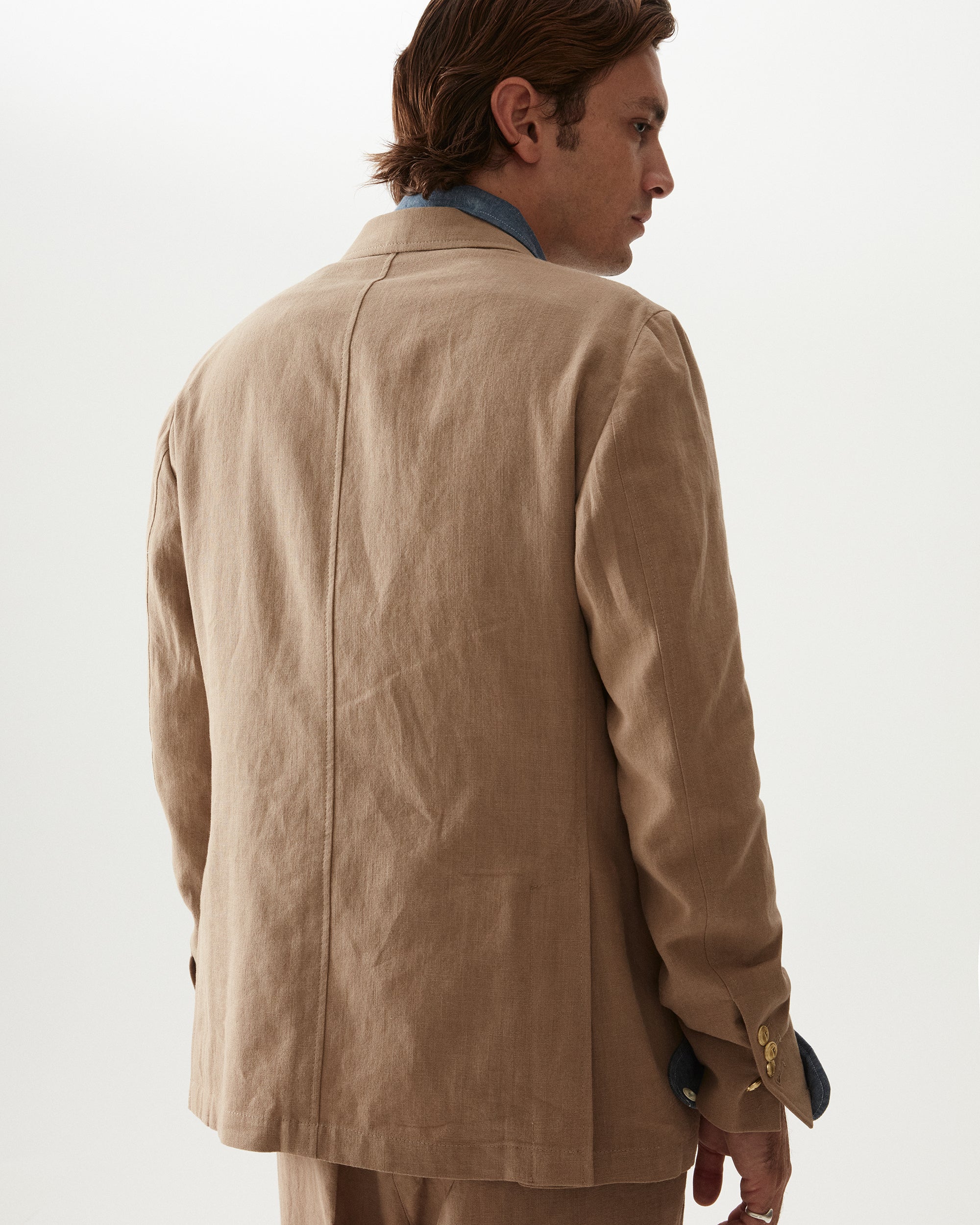Travel Giacca Classica In Lino