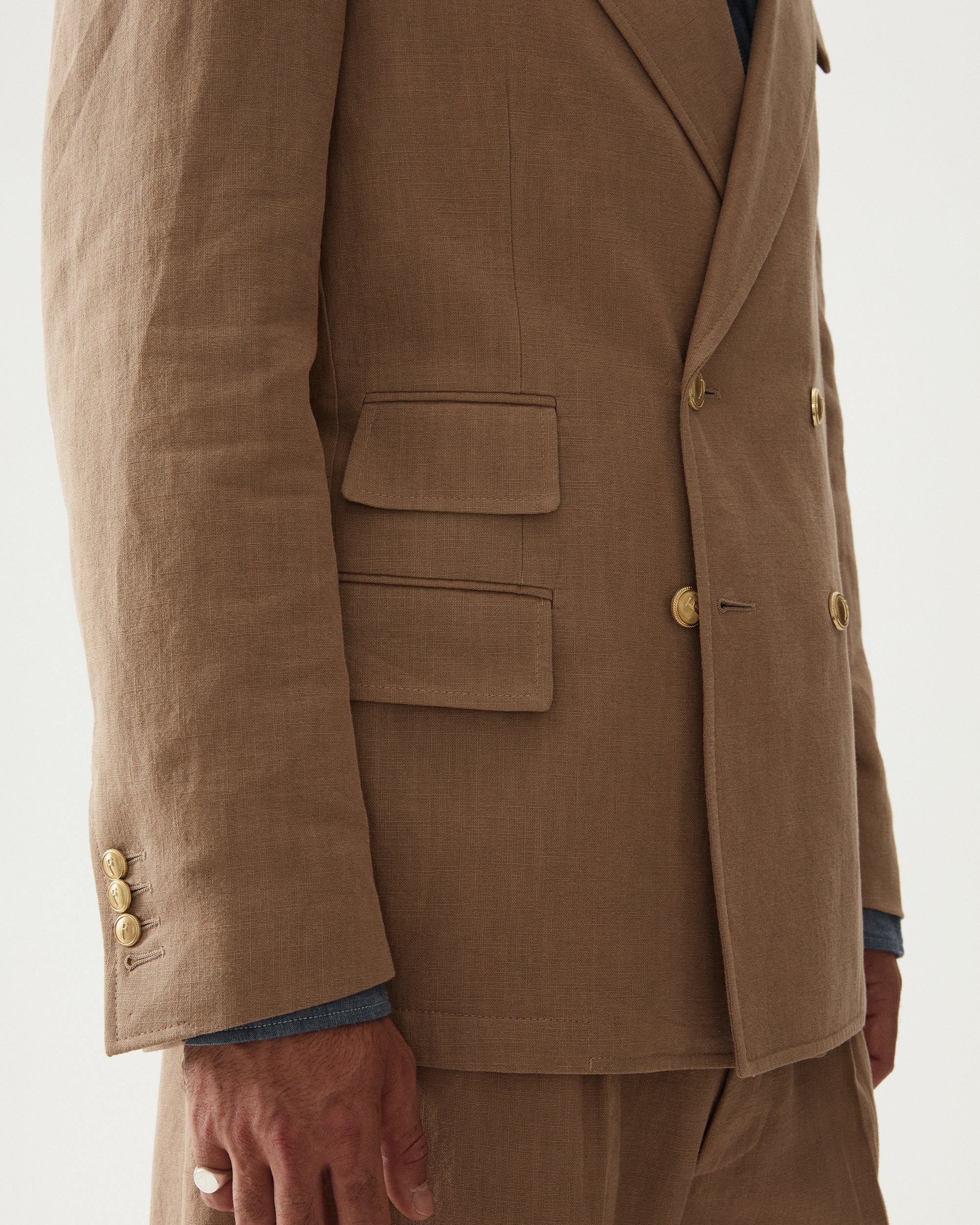 Travel Giacca Classica In Lino