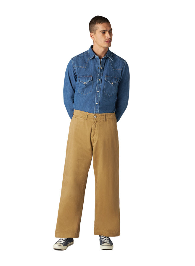 Trucking Pantaloni In Herringbone Di Cotone