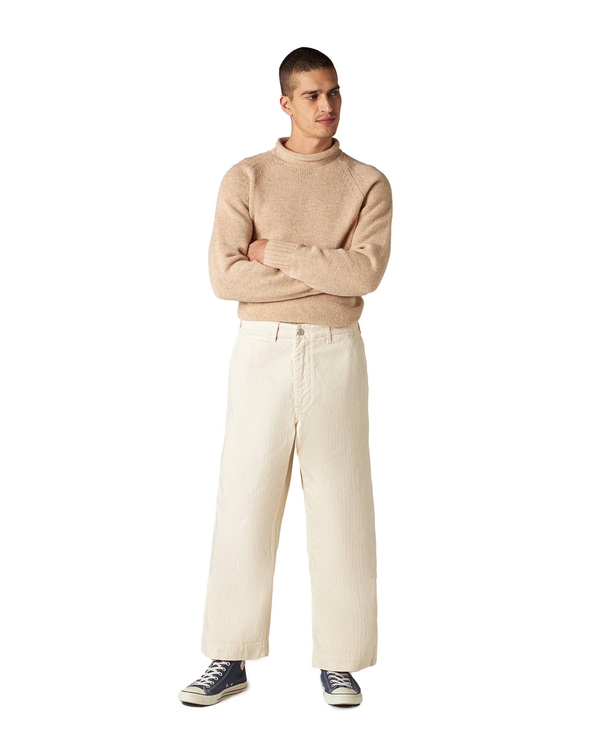 Trucking Pantaloni In Herringbone Di Cotone