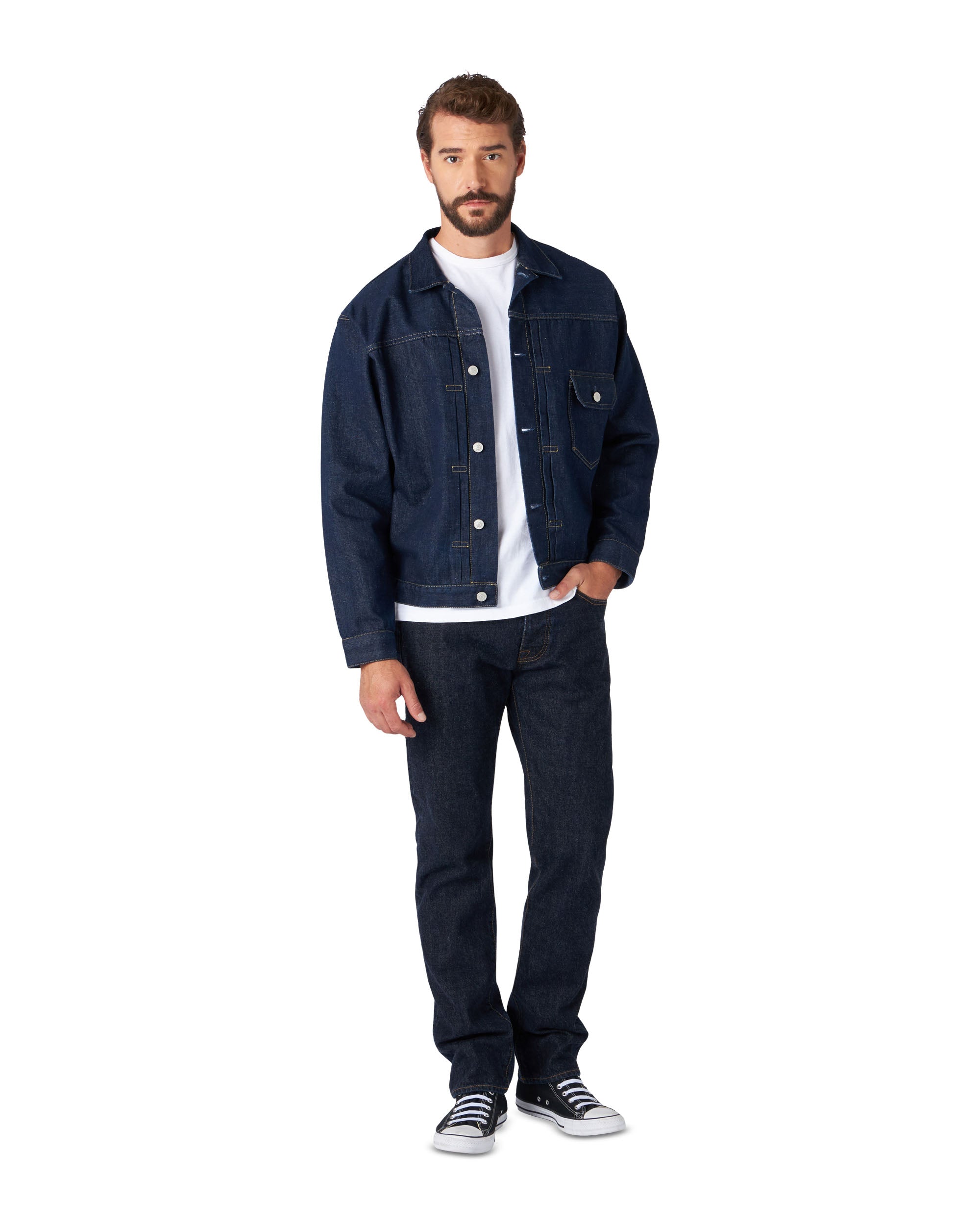 Type Giacca in Denim Indigo Rinse