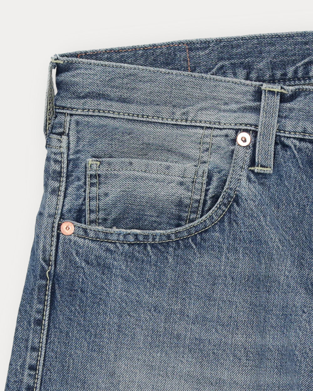 Unclejohn Japan Selvedge Denim 5 Pocket High Waist Stone Wash - L29''