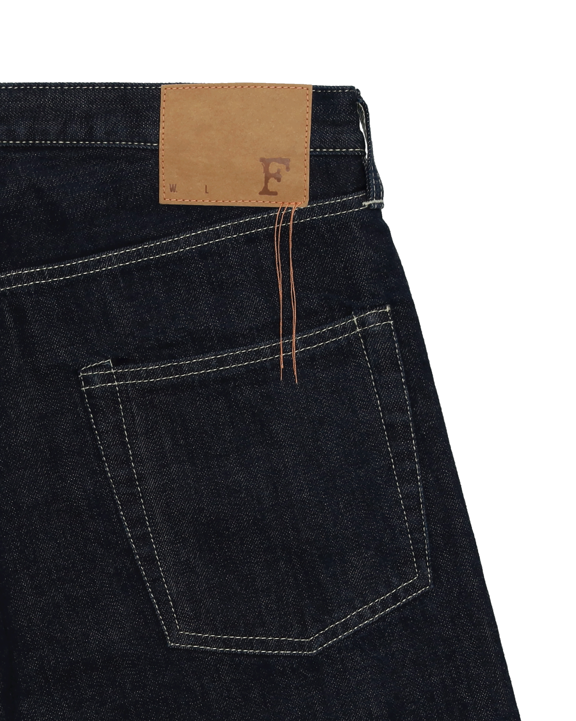 Unclejohn Japan Denim Cimosato 5 Tasche a Vita Alta Indigo Rinse