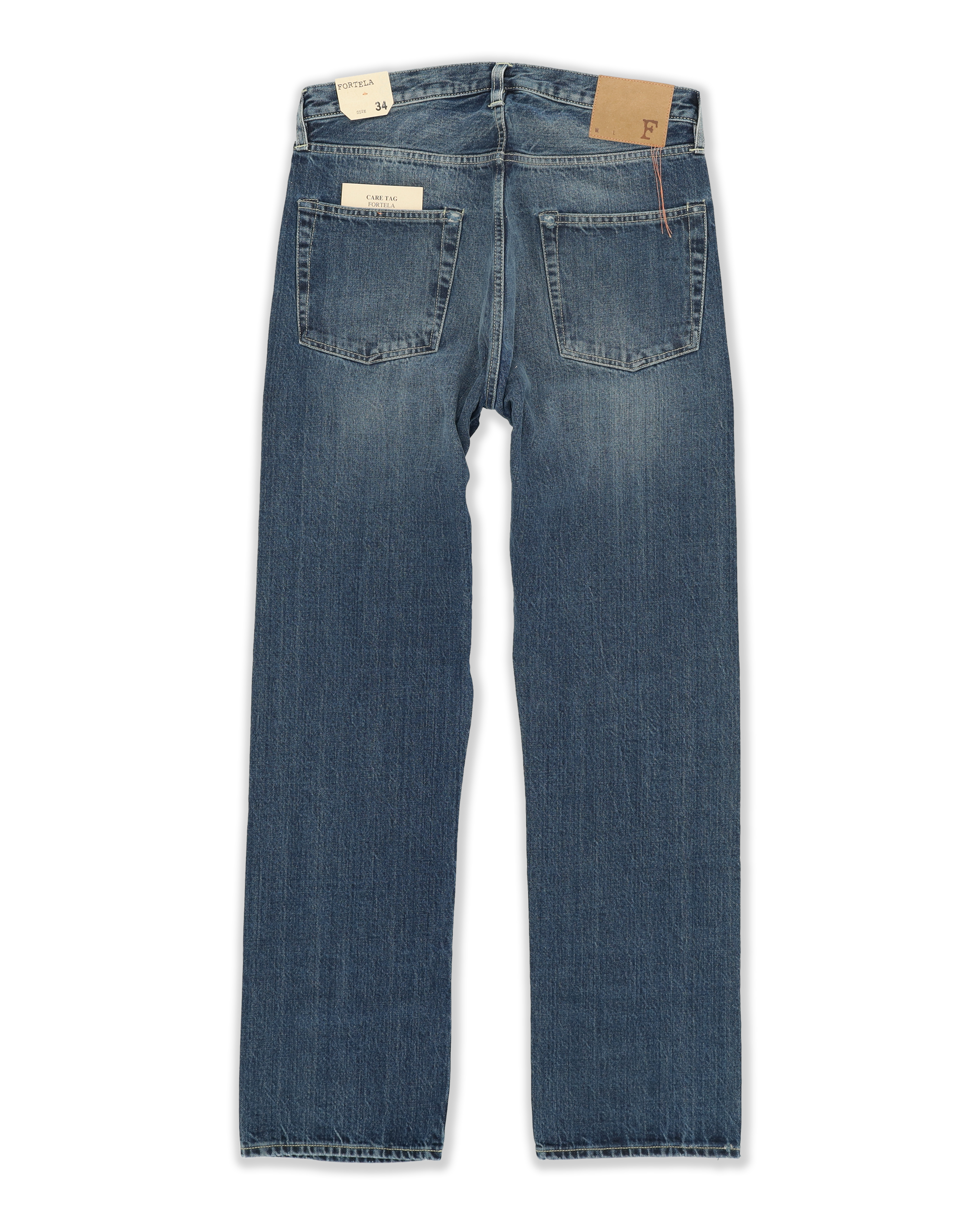 Unclejohn Japan Denim Cimosato Tasche a Vita Alta Custom Wash