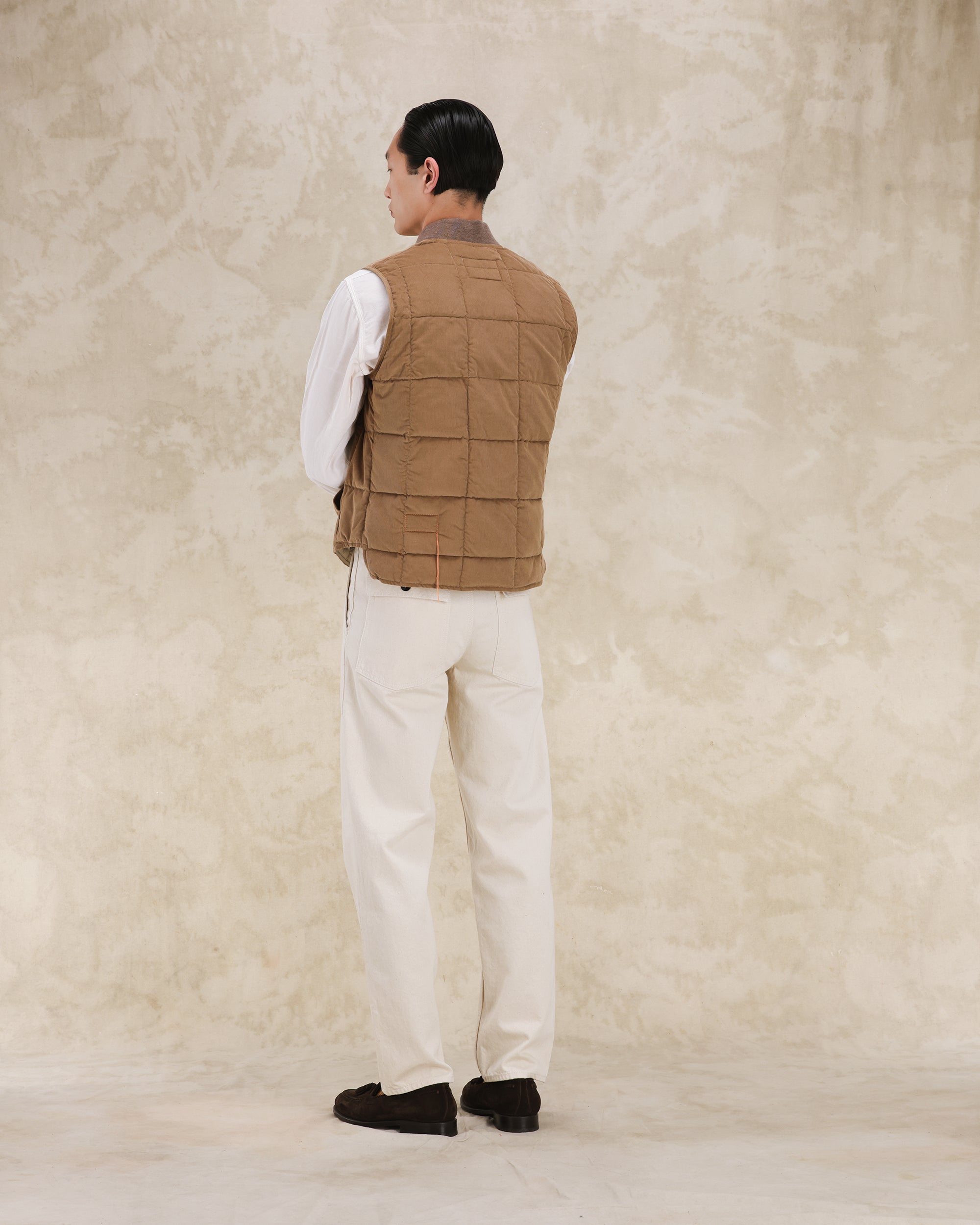 Vest Gilet Smanicato In Velluto A Coste