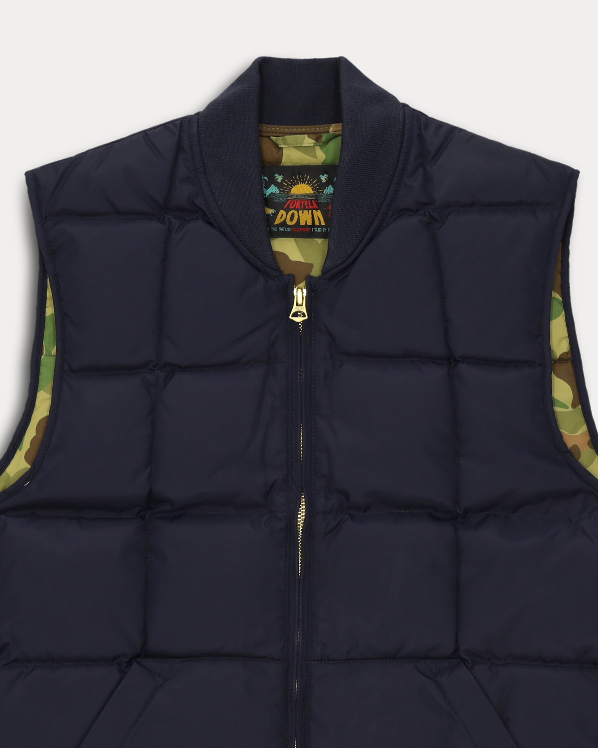Vest2 Gilet Smanicato In Nylon Con Interno Camouflage
