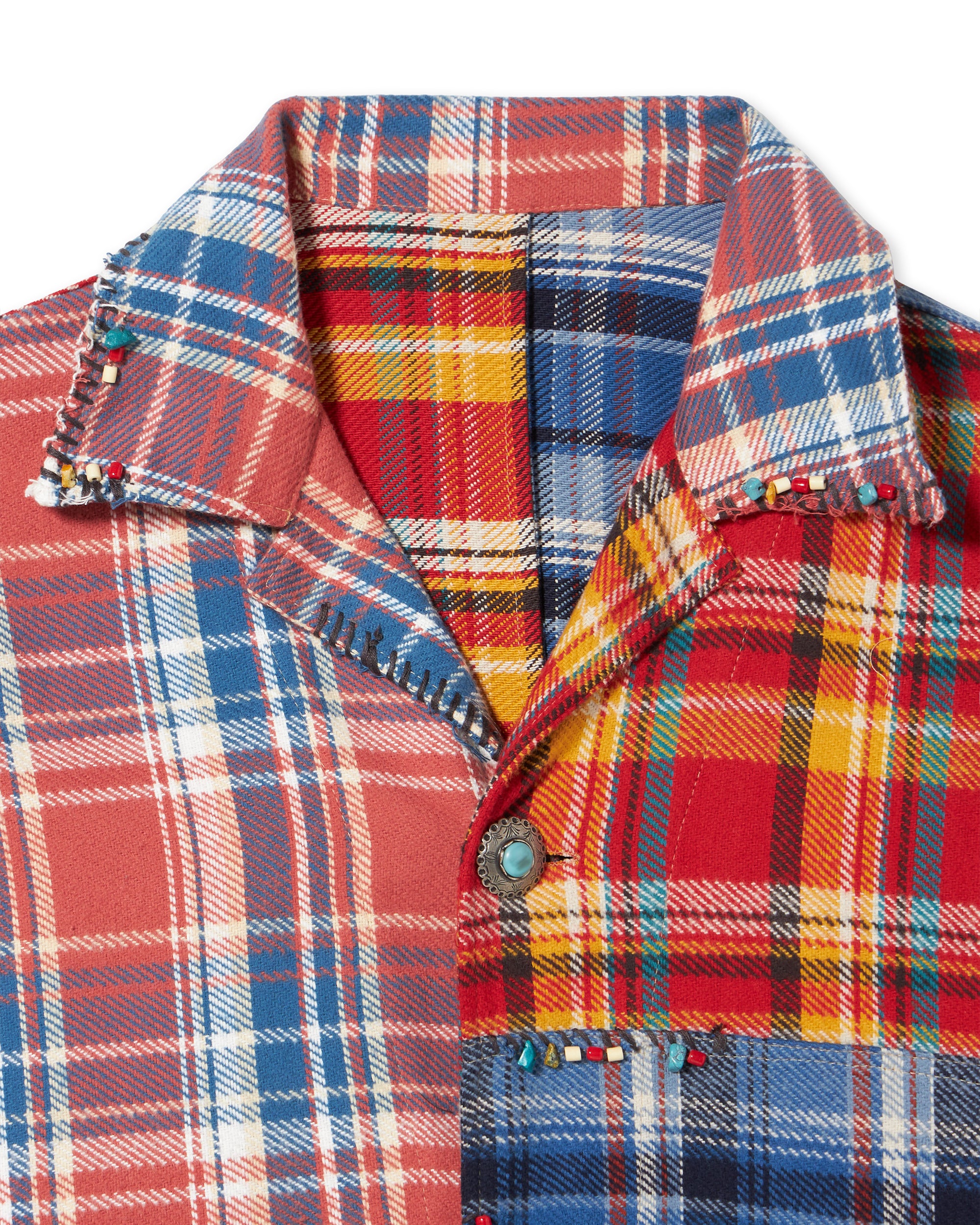 Alicia Camicia Patchwork In Cotone A Quadri