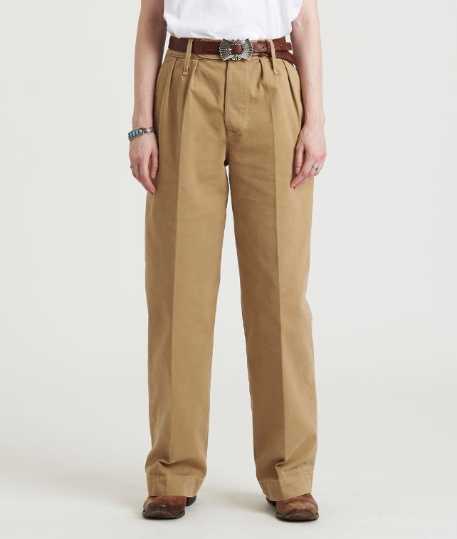 Alma Pantaloni in Canvas di Cotone Pesante