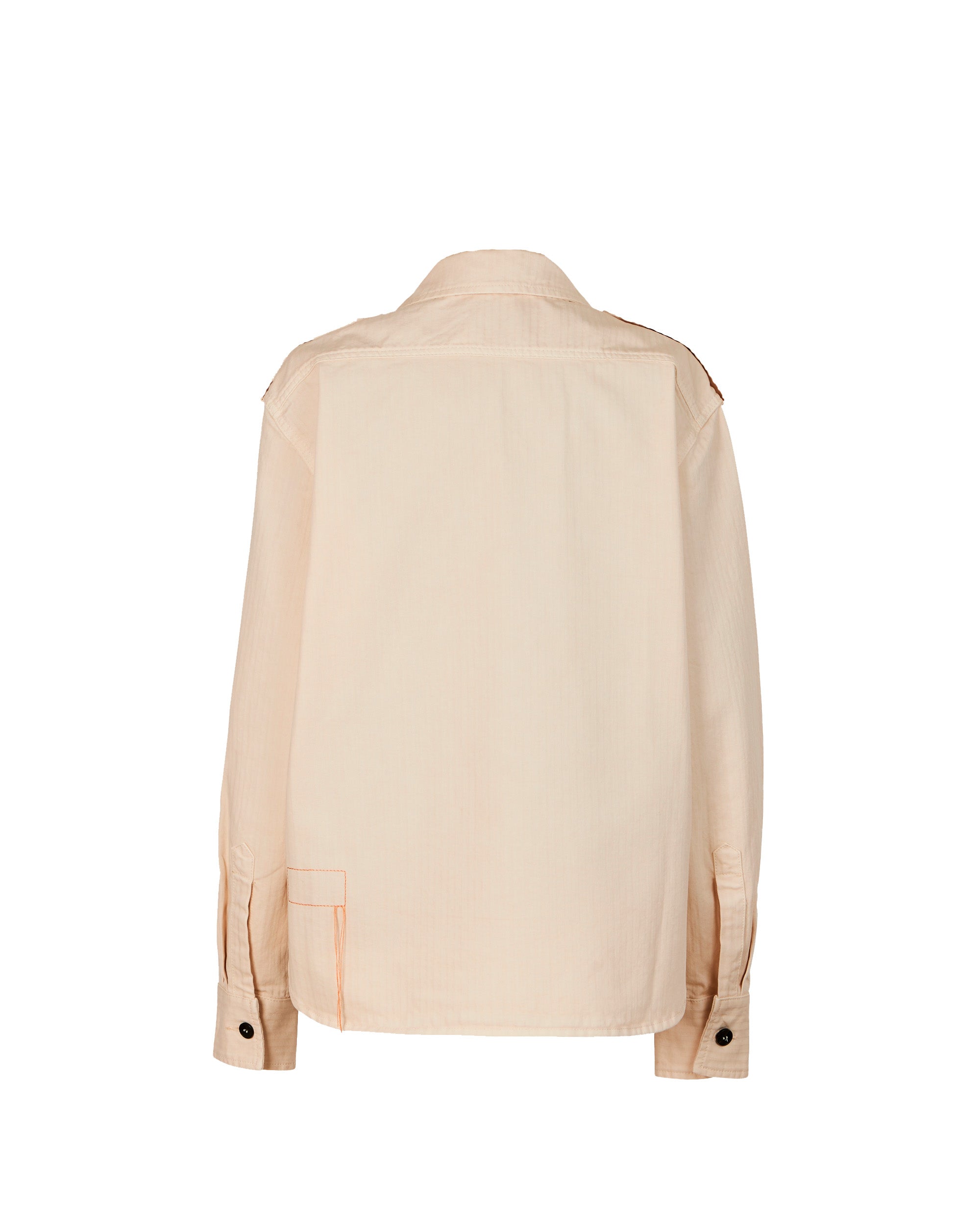 Bonniet Camicia In Herringbone di Cotone 