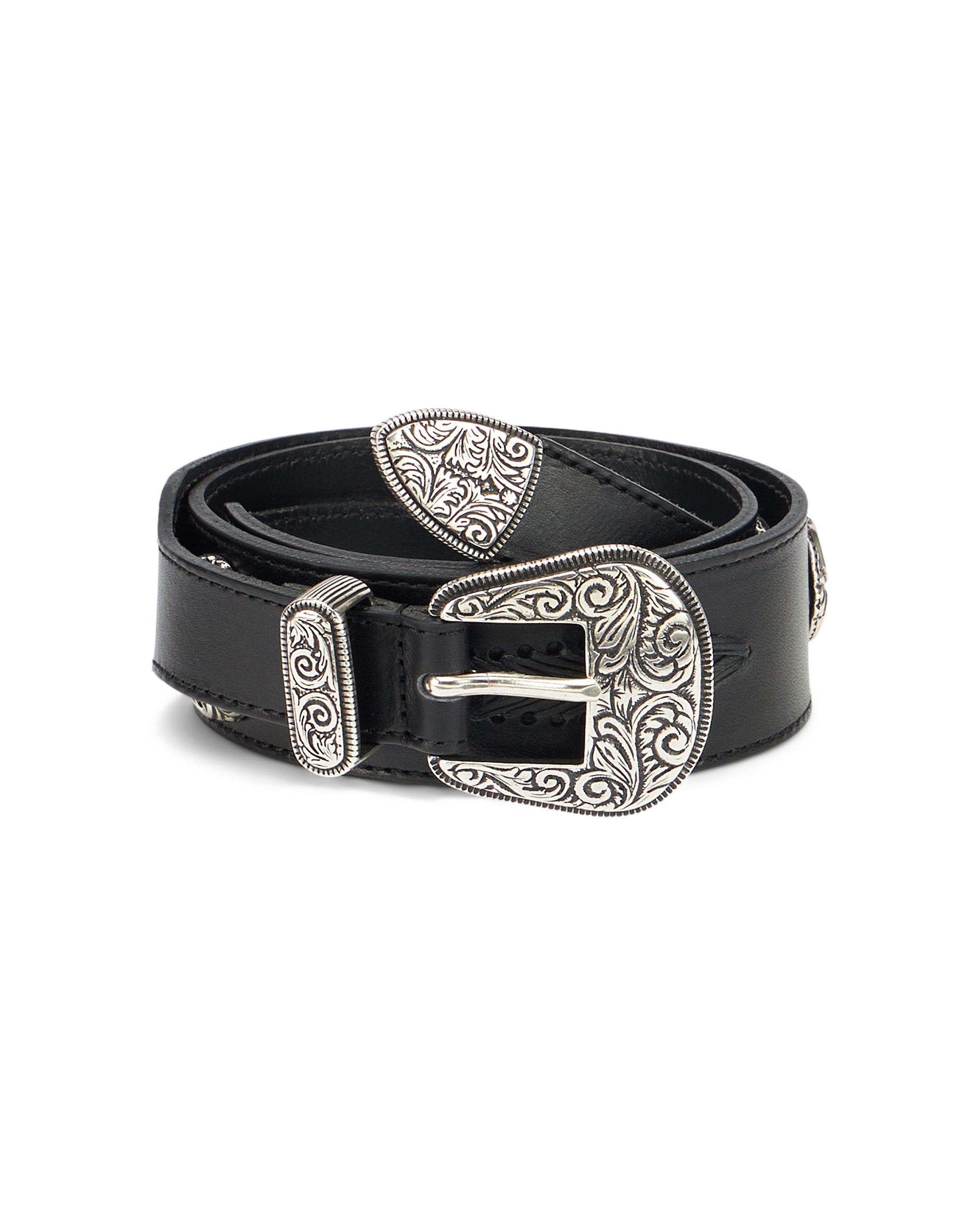 Cattle Cintura in Pelle di Vitello con Borchie