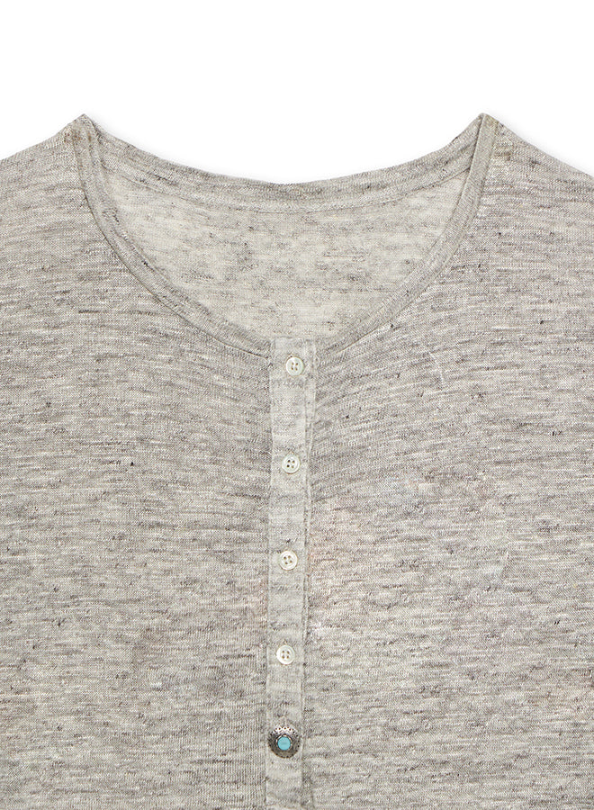 Charlie T-Shirt Serafino In Jersey Di Lino