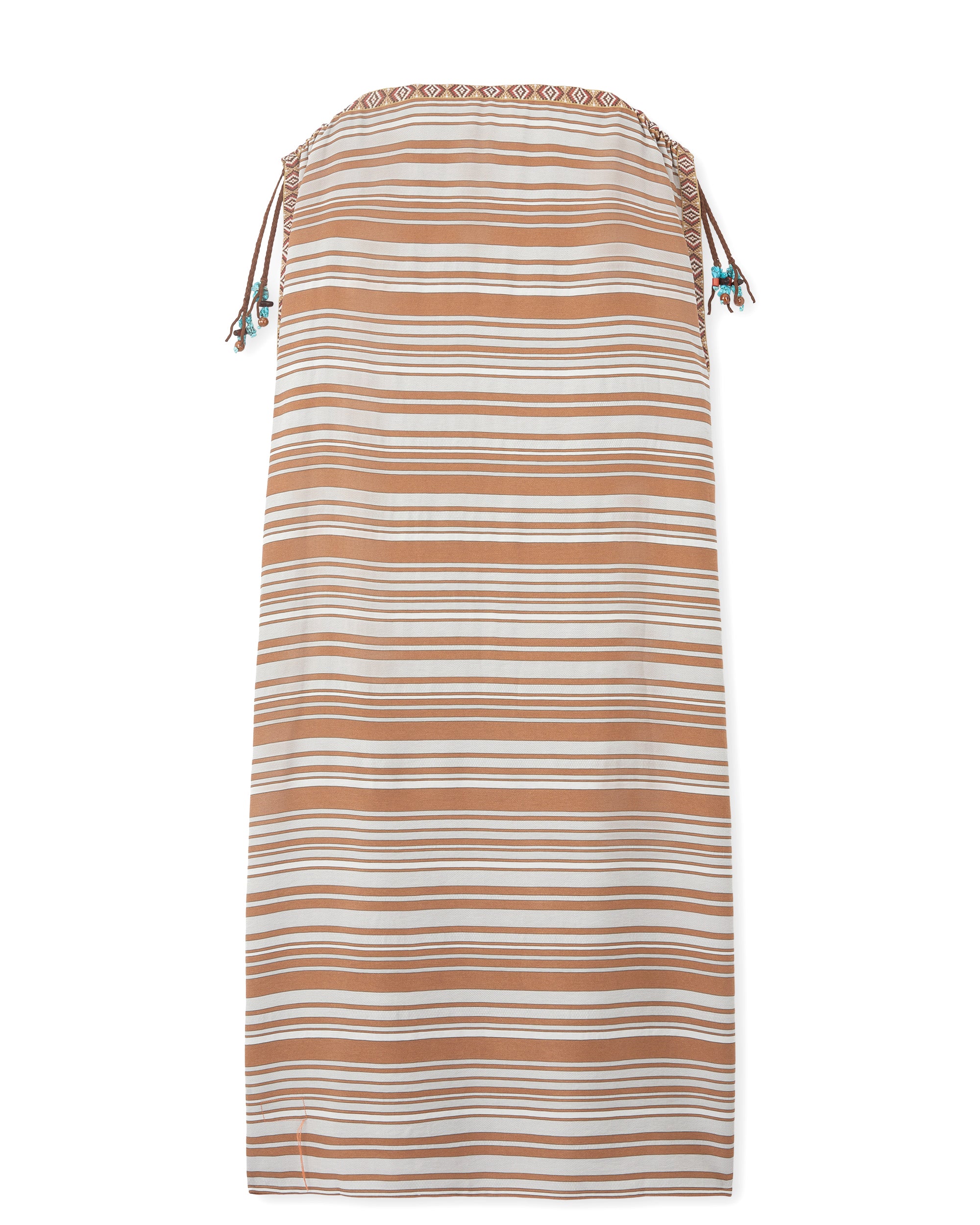 Danush Caftano con Motivo a Righe e Lacci con Turchese