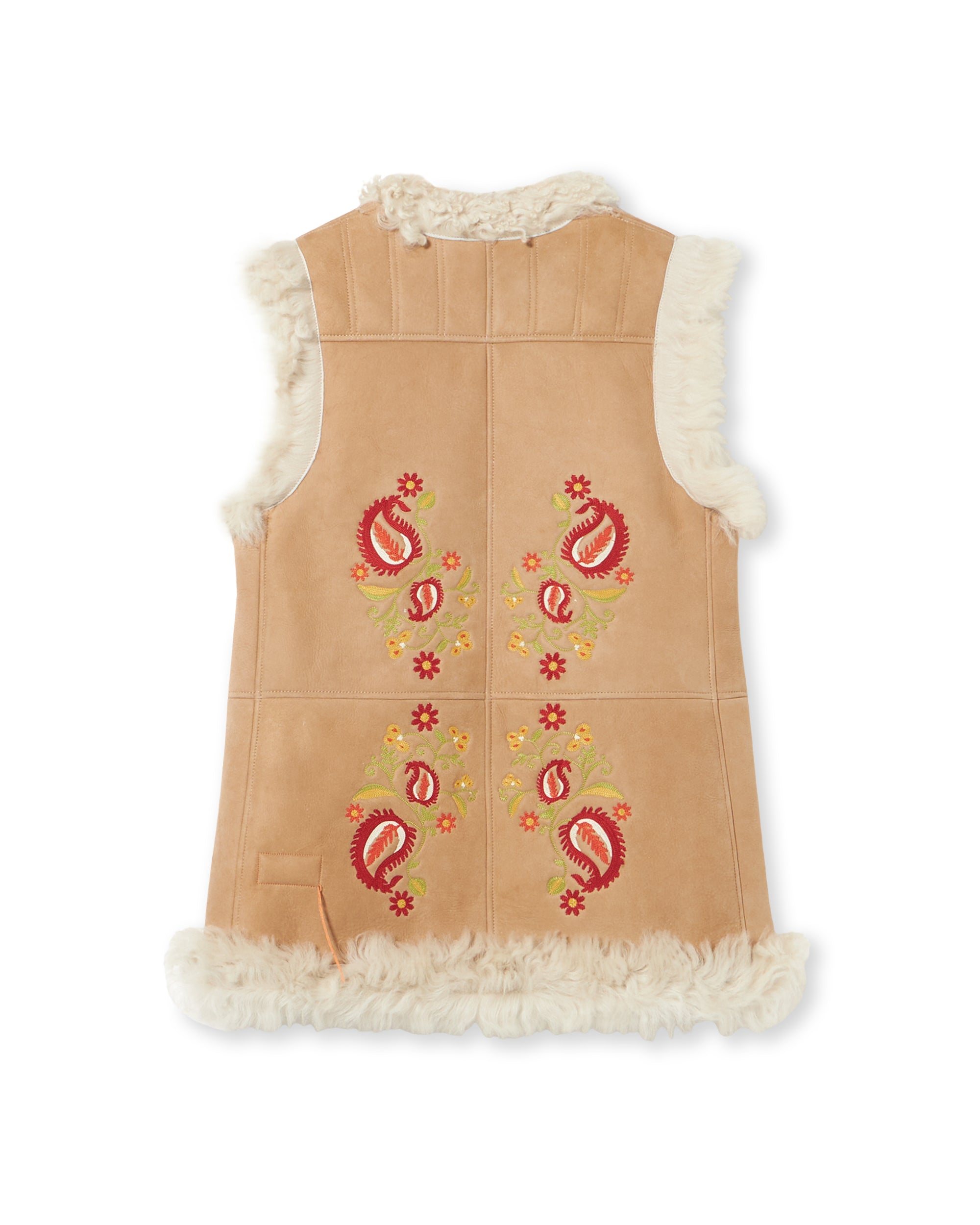 Donna Gilet Ricamato In Shierling