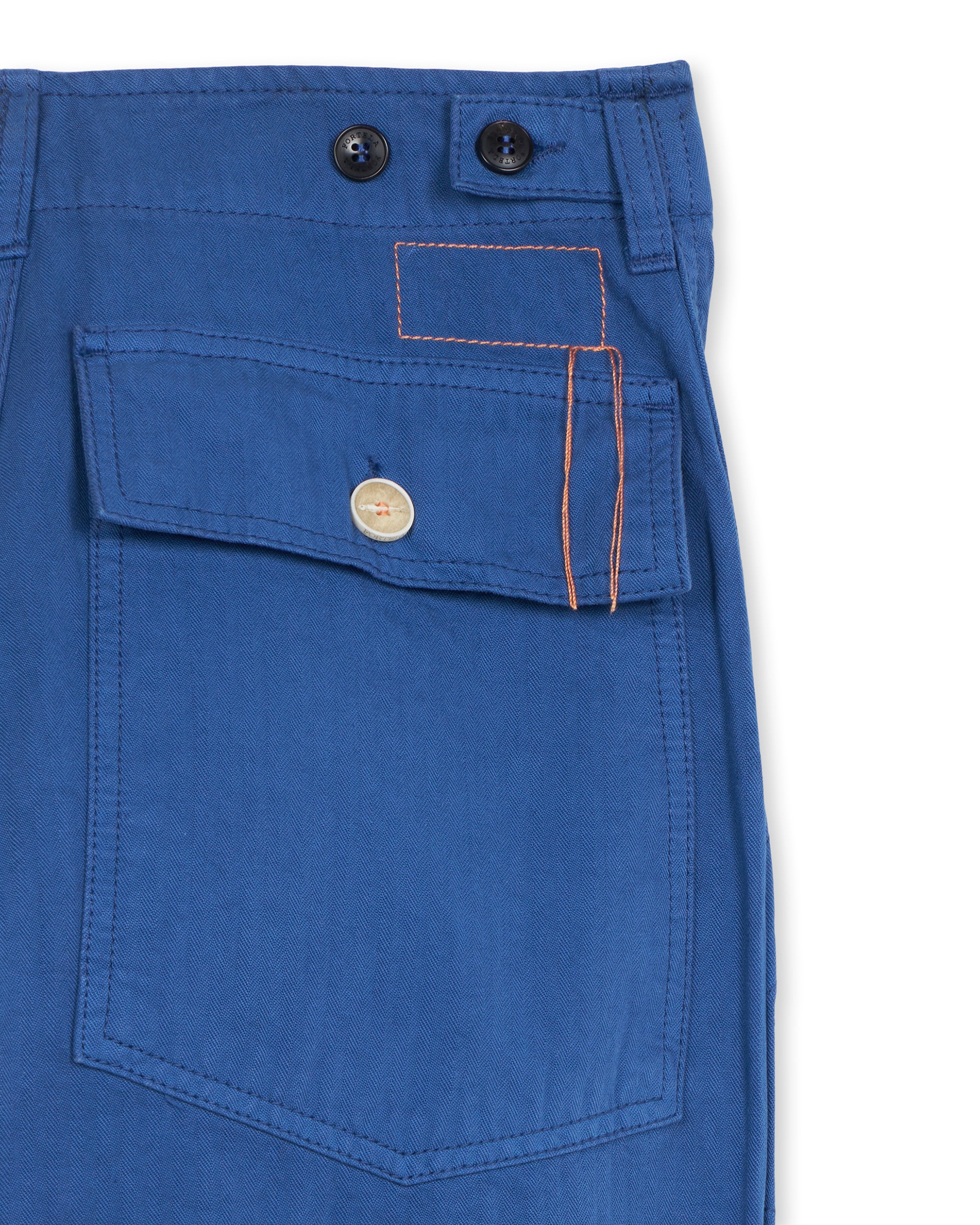 Jerryt Pantaloni Fatigue In Herringbone Di Cotone