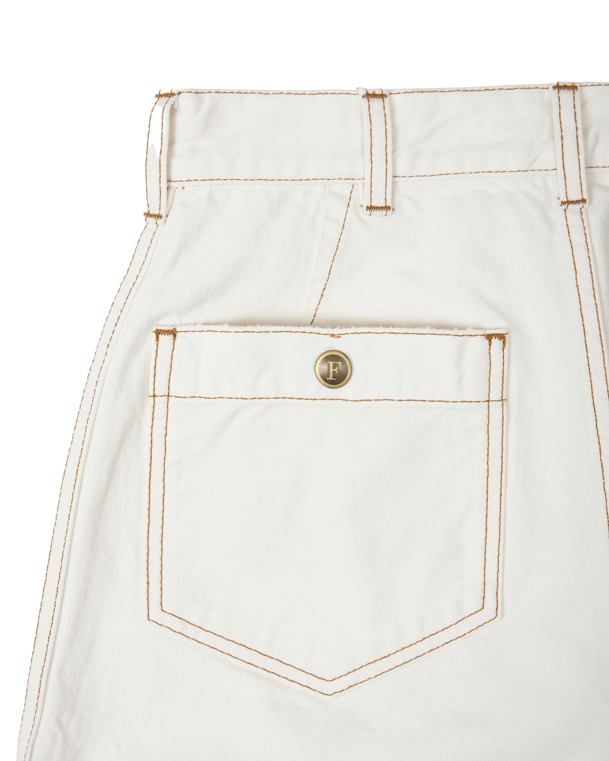 Joellet Pantaloni Wide Fit In Denim Ecrù