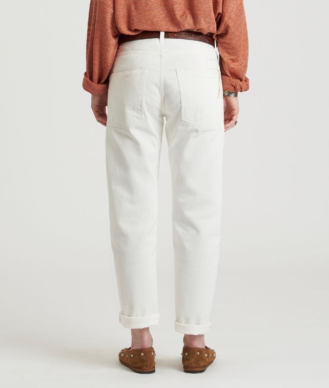 965 John Pantaloni 5 Tasche in Denim White