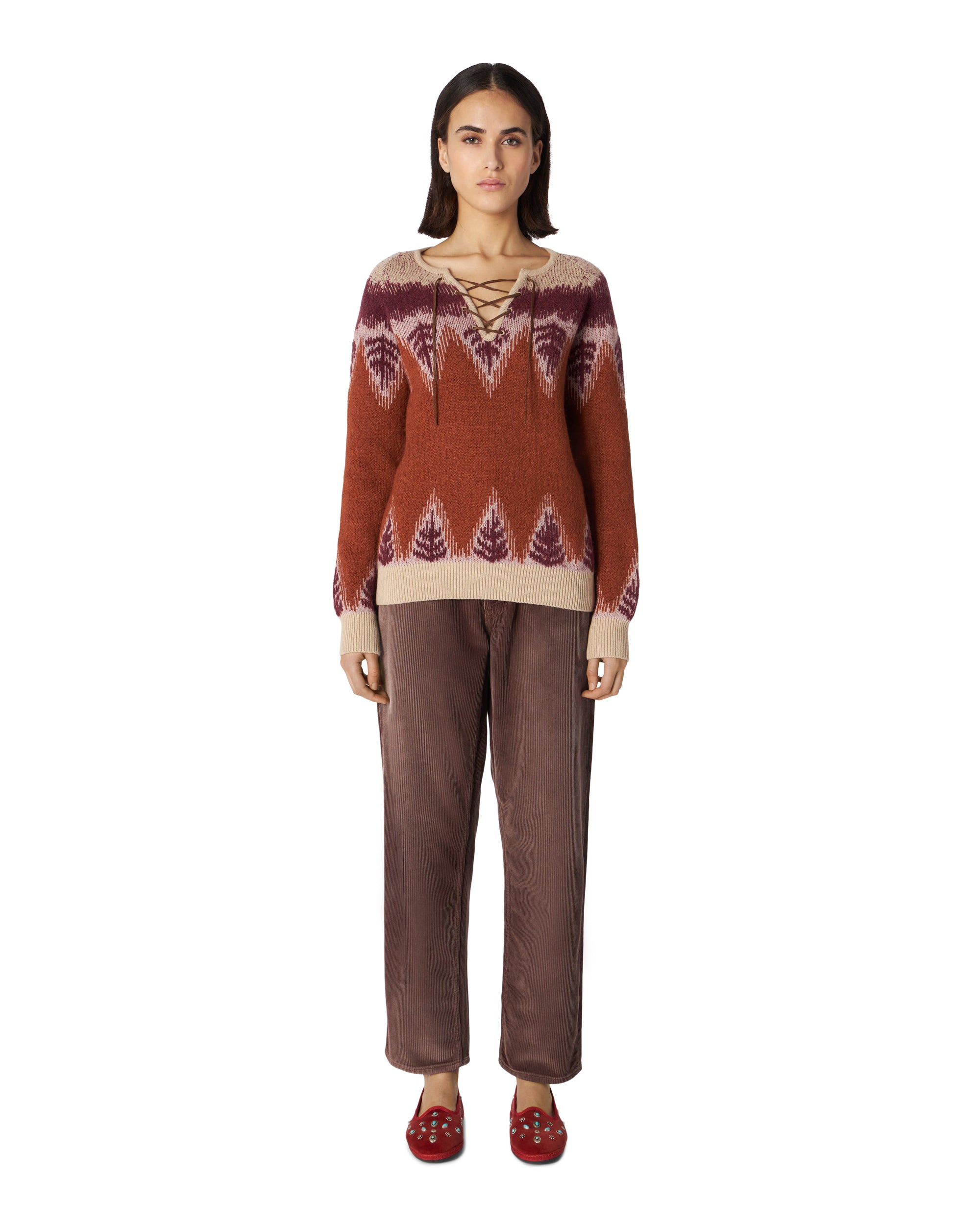 Leanne Maglione Girocollo Misto Lana Jacquard