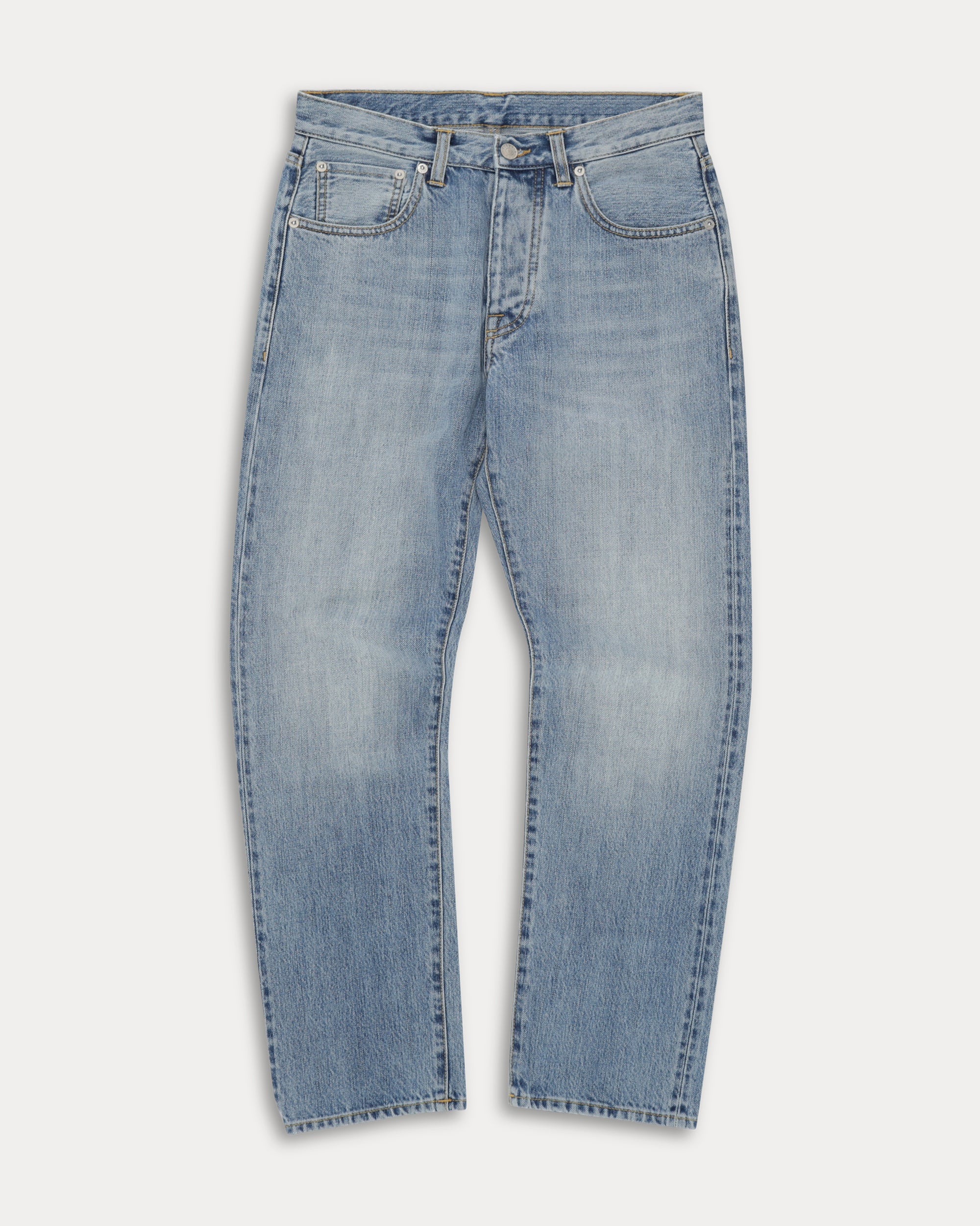 965 John Japan Selvedge Denim 5 Pocket Regular Fit Bleach Wash