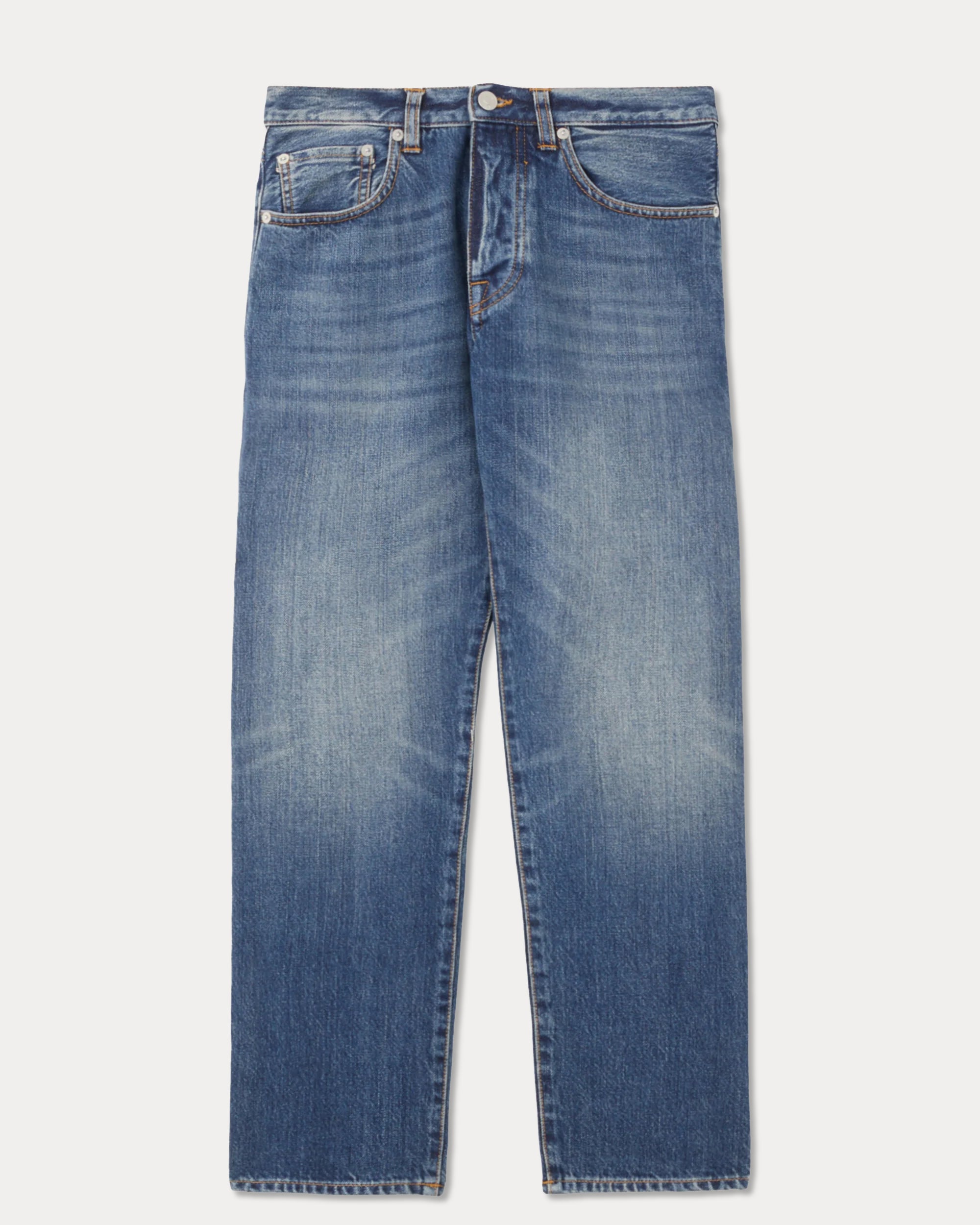 965 John Japan Selvedge Denim 5 Pocket Regular Fit Bleach Wash