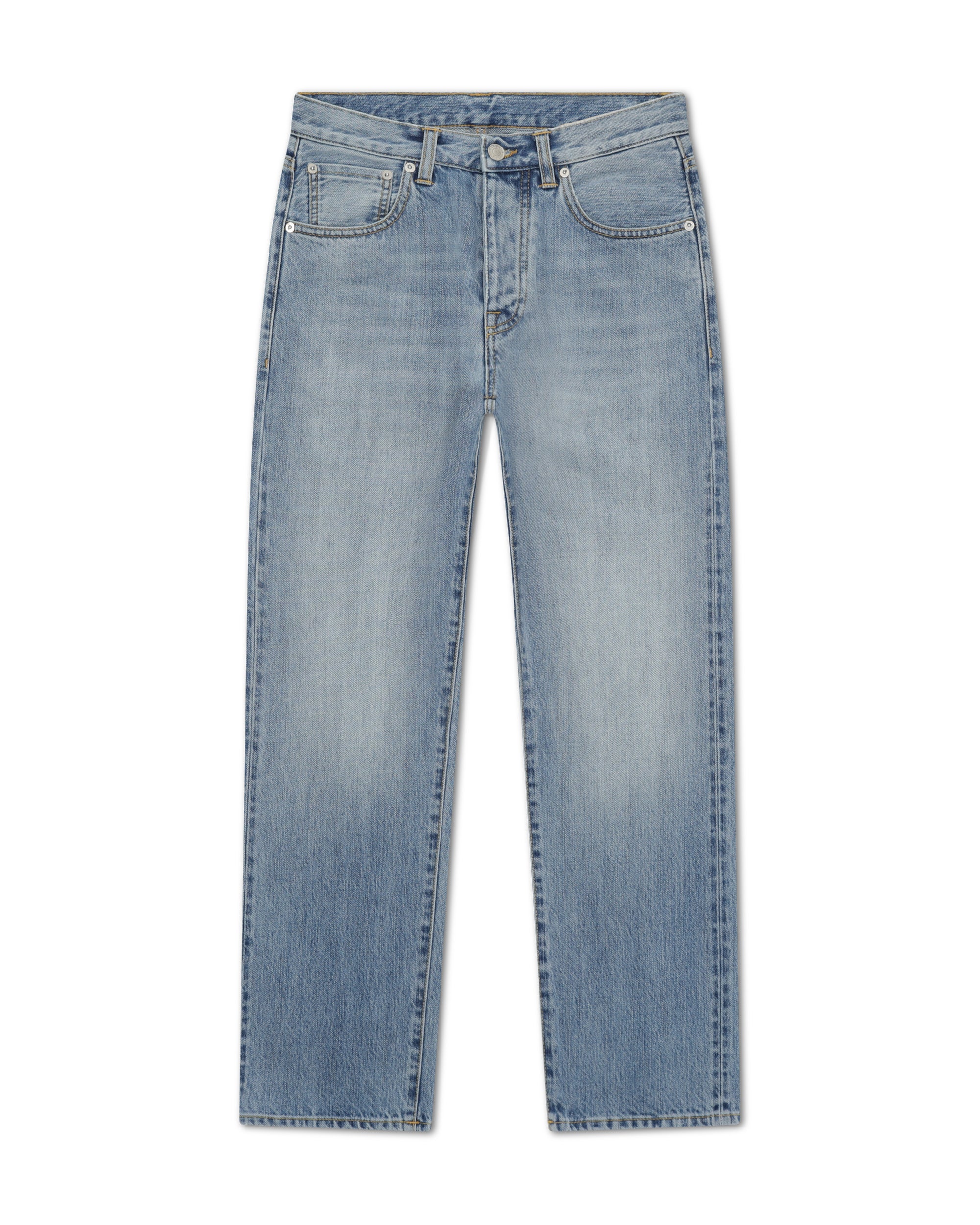 965 John Japan Selvedge Denim 5 Pocket Regular Fit Bleach Wash