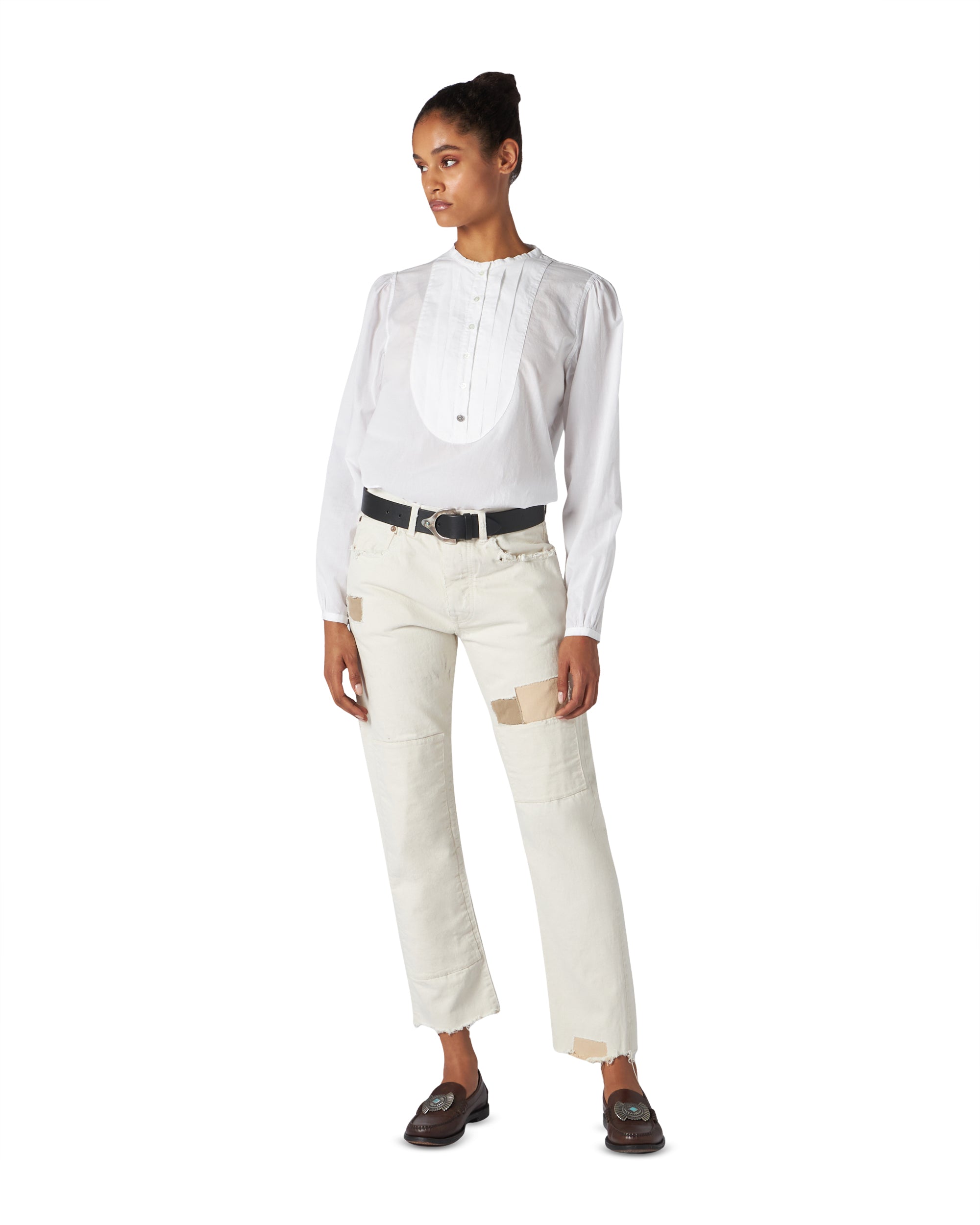 965 John Japan Denim Cimosato 5 Tasche Regular Fit Ecru'